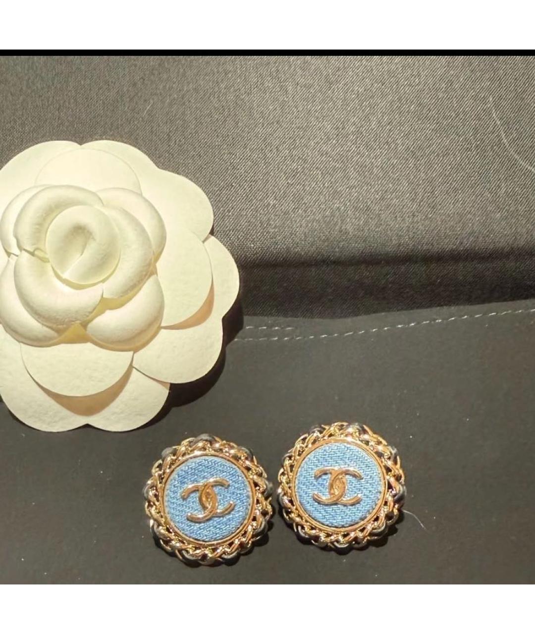 CHANEL Синие серьги, фото 3