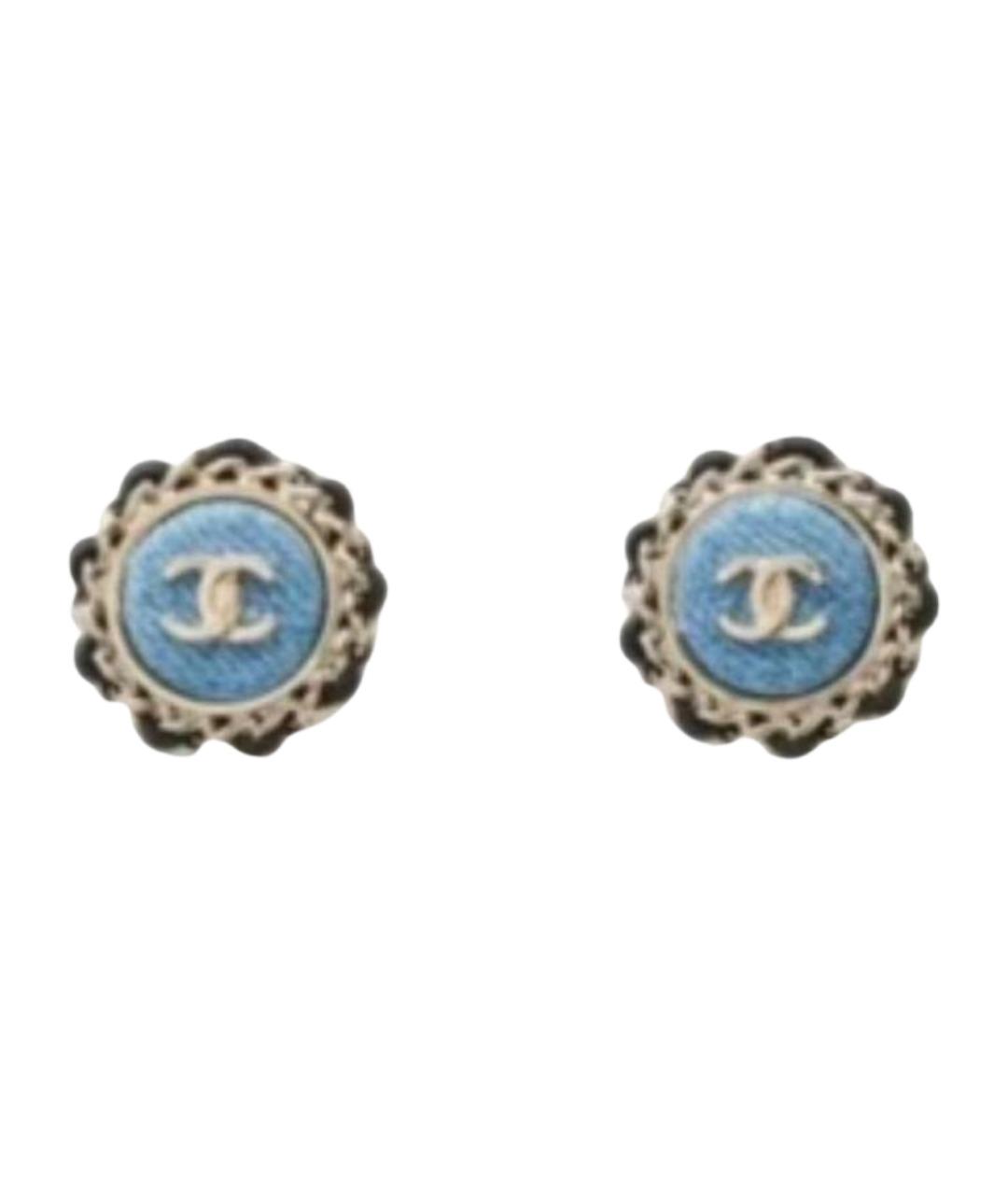 CHANEL Синие серьги, фото 1