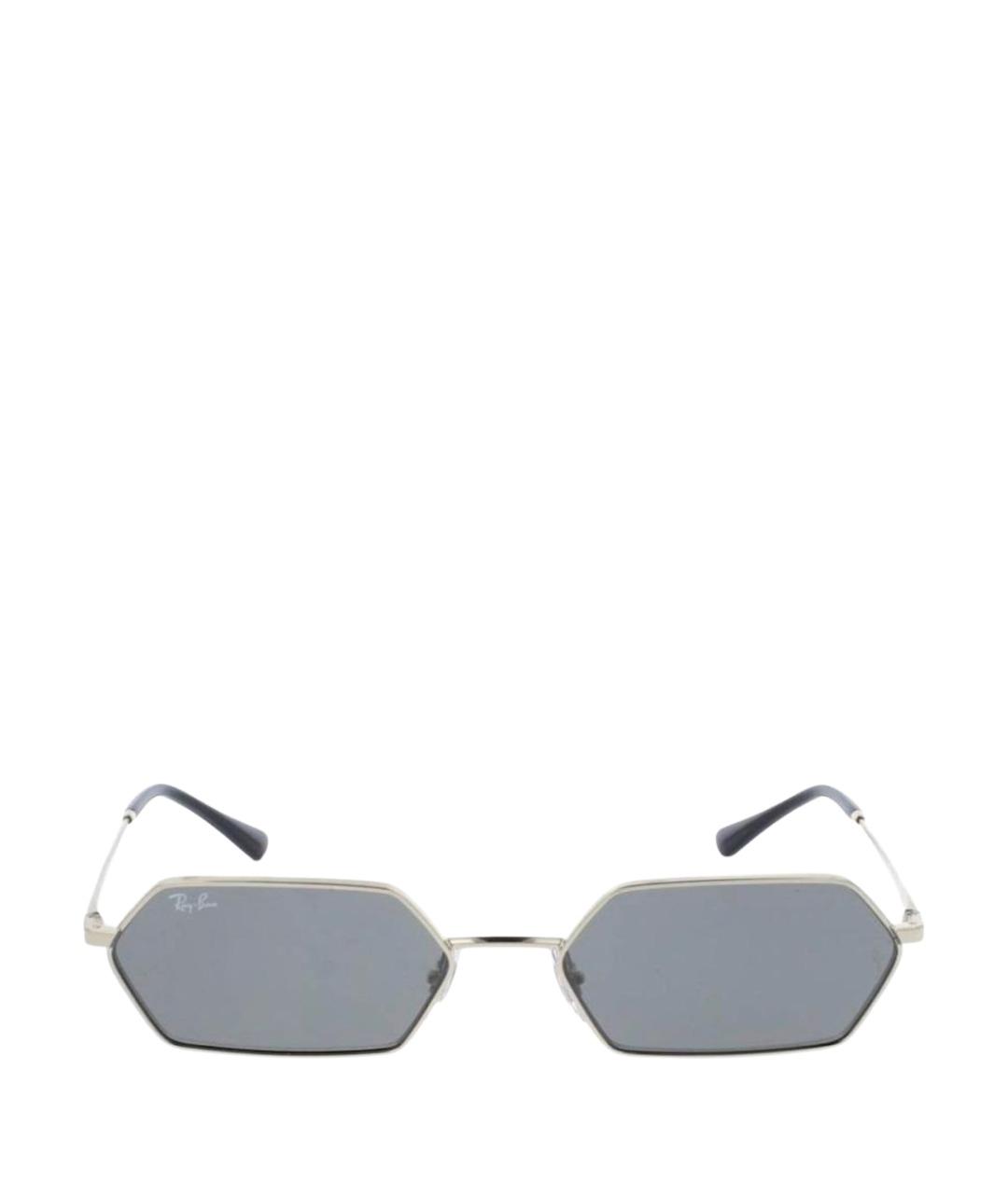 RAY BAN Черные металлические солнцезащитные очки, фото 1