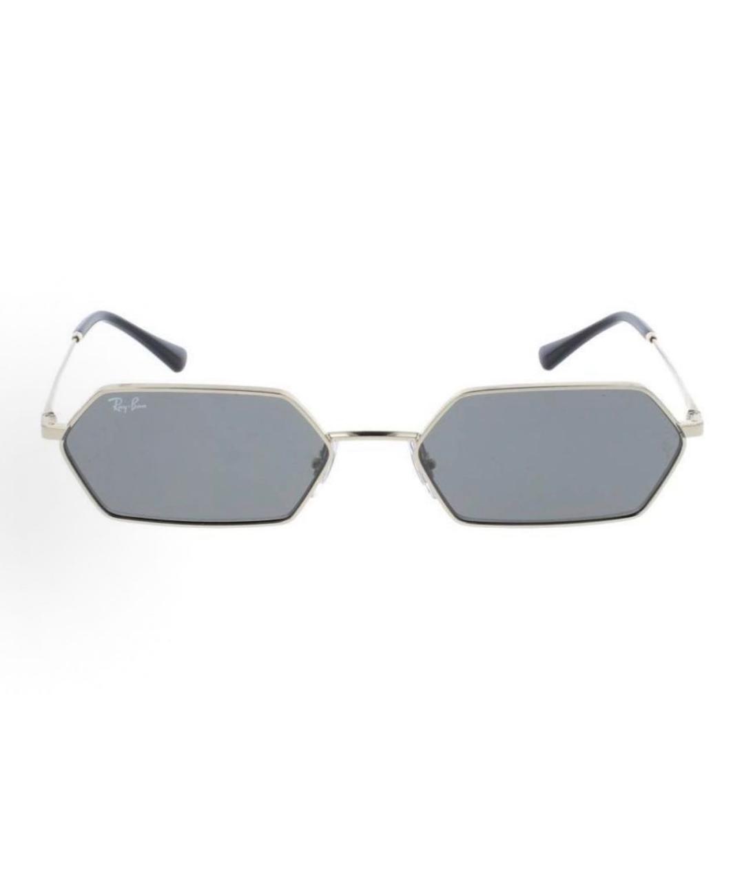 RAY BAN Черные металлические солнцезащитные очки, фото 5