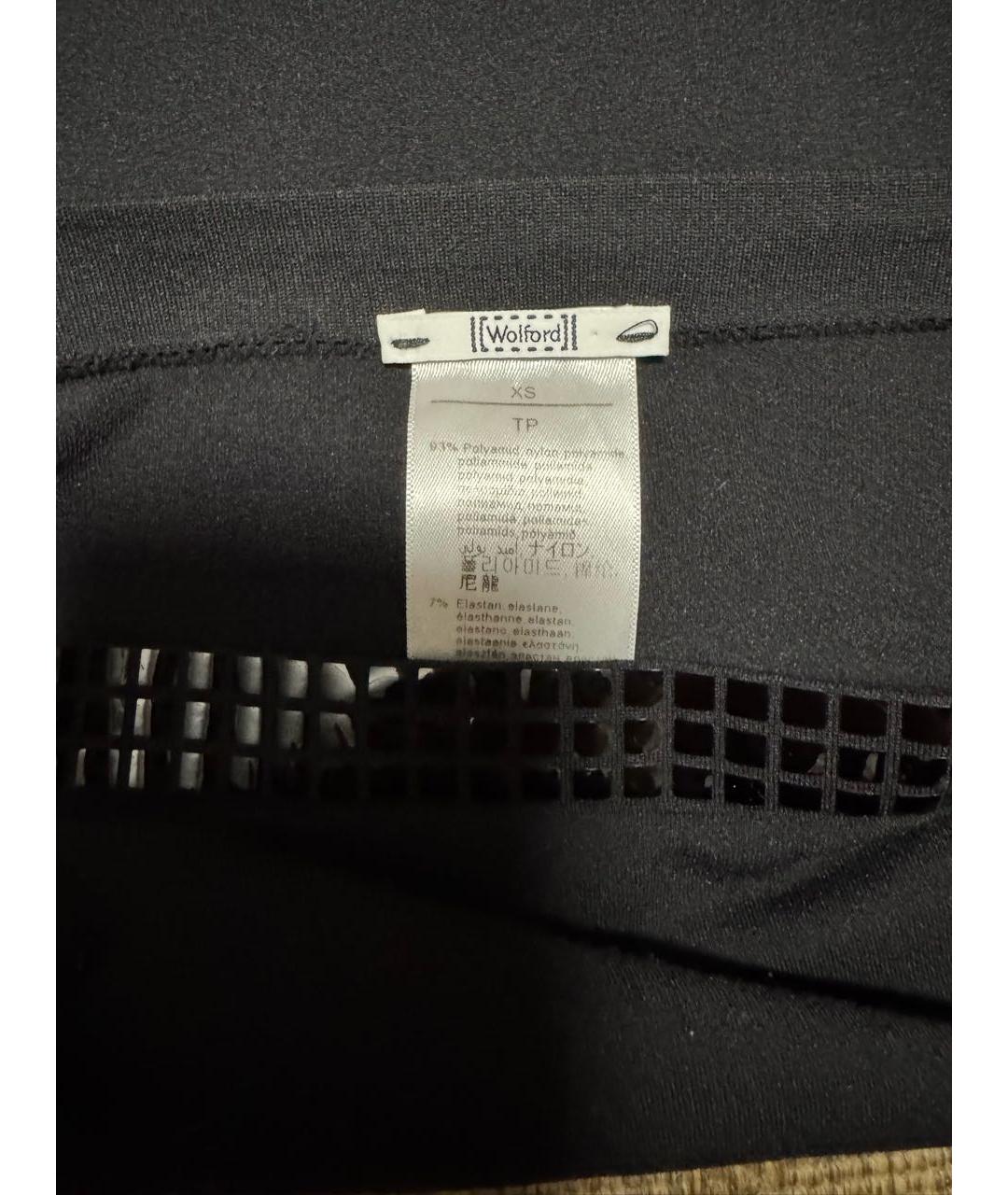 WOLFORD Черное полиамидовое вечернее платье, фото 3