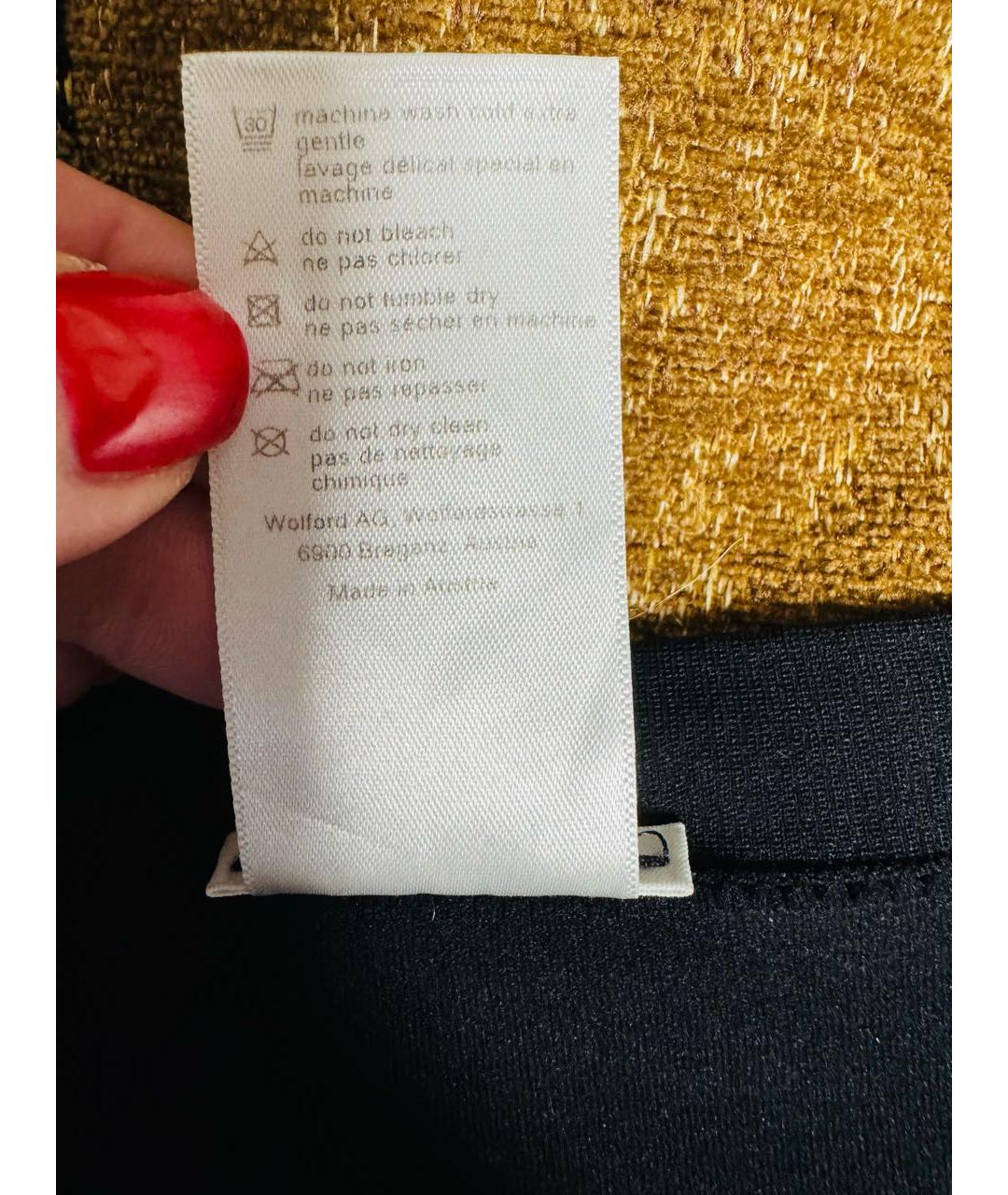 WOLFORD Черное полиамидовое вечернее платье, фото 6