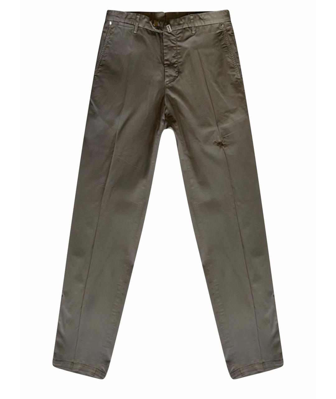 KITON Бежевые хлопко-эластановые классические брюки, фото 1