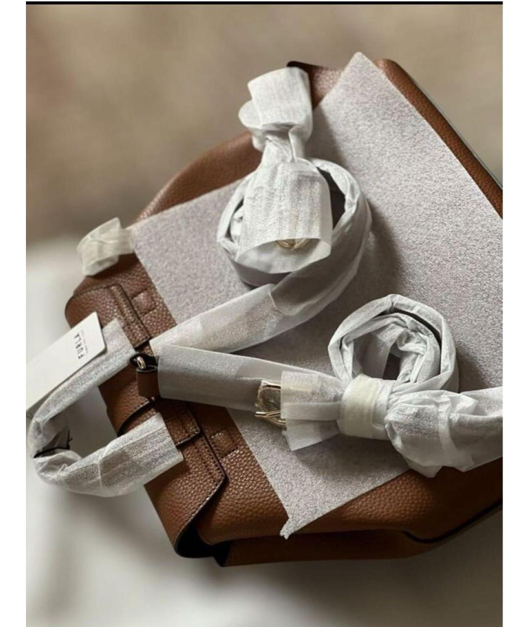 FURLA Коричневый кожаный рюкзак, фото 8