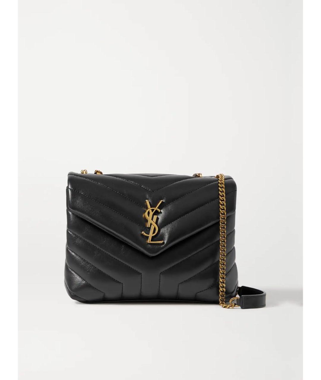 SAINT LAURENT Черная кожаная сумка через плечо, фото 7