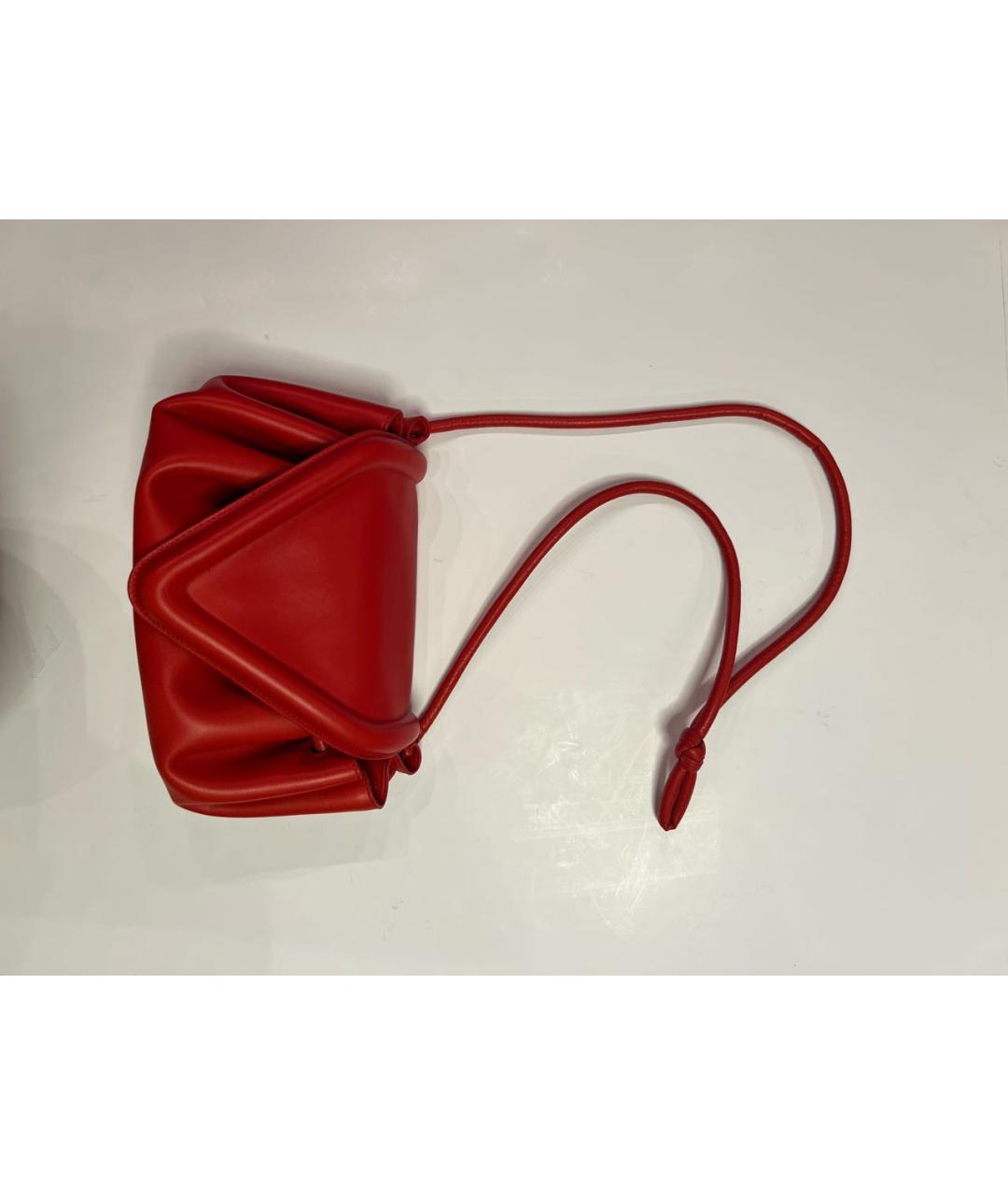 BOTTEGA VENETA Красная кожаная сумка через плечо, фото 6