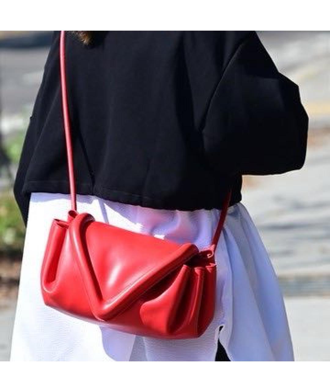 BOTTEGA VENETA Красная кожаная сумка через плечо, фото 7