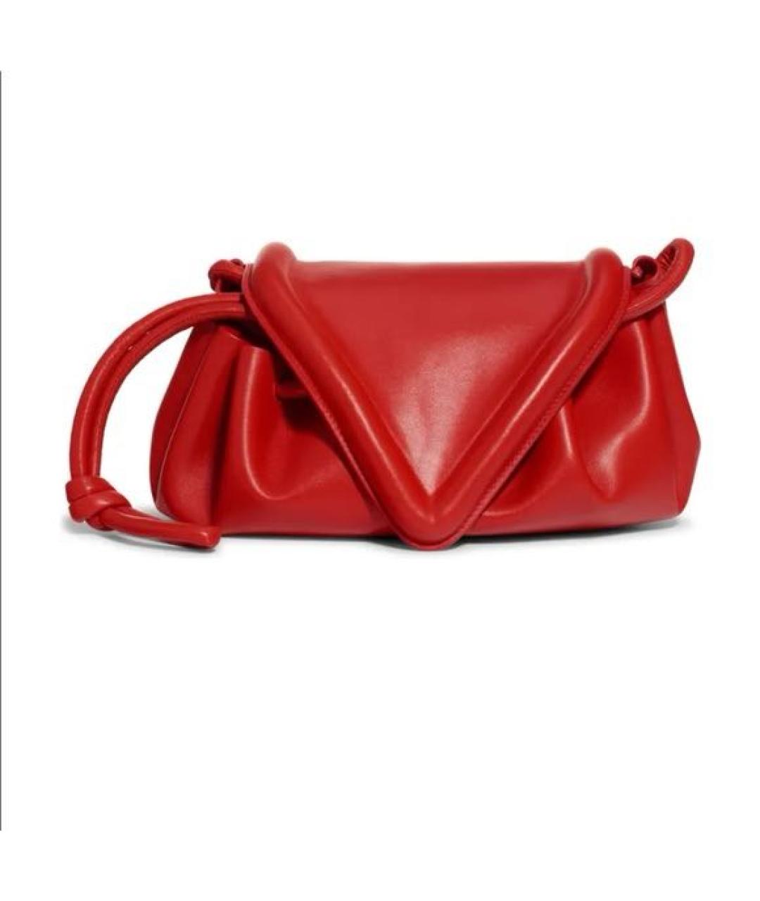 BOTTEGA VENETA Красная кожаная сумка через плечо, фото 8