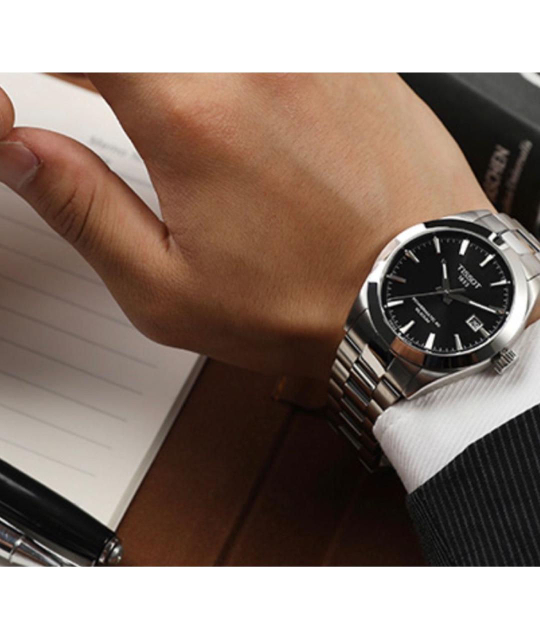 TISSOT Серебряные стальные часы, фото 4