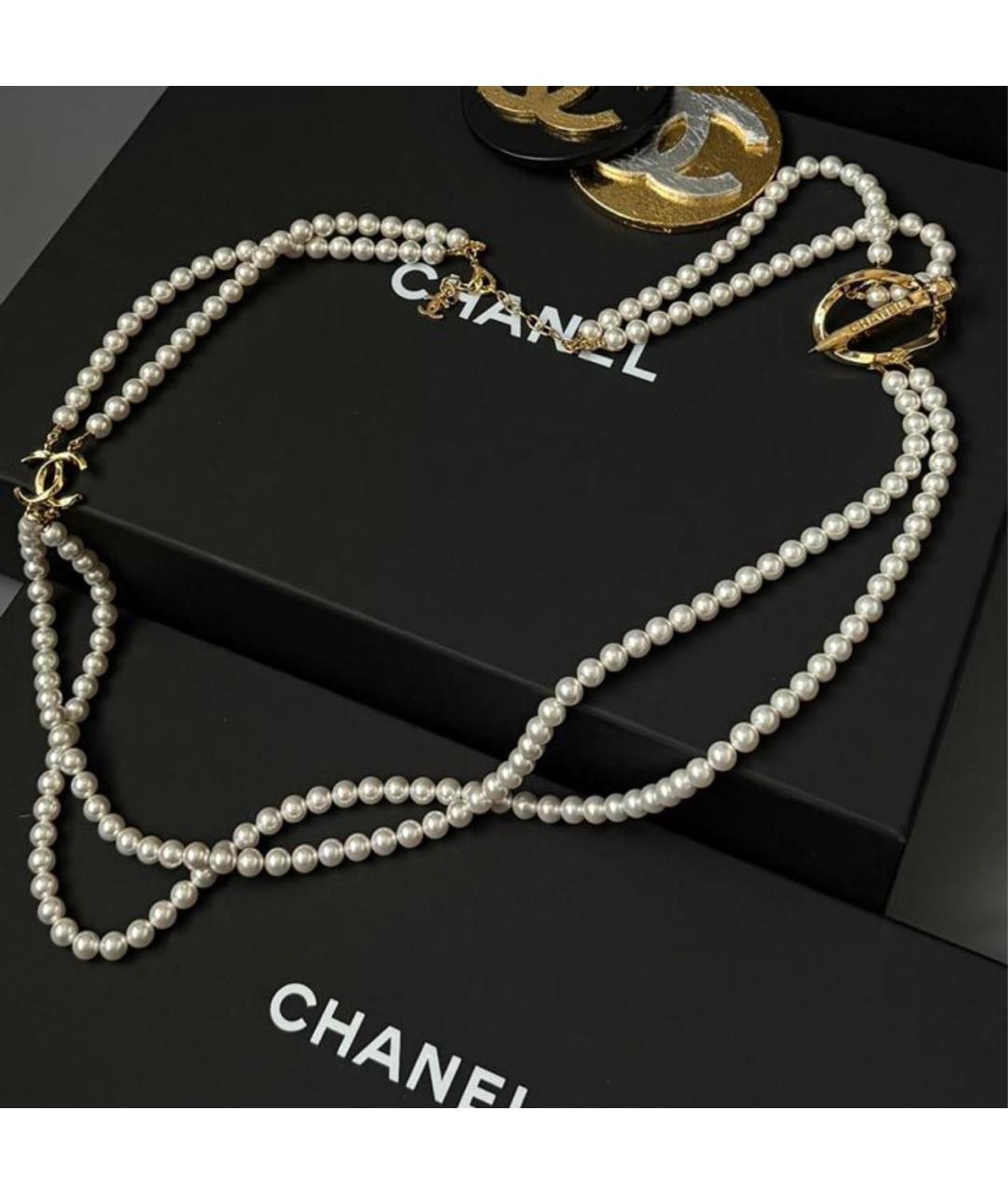 CHANEL Белое колье, фото 2