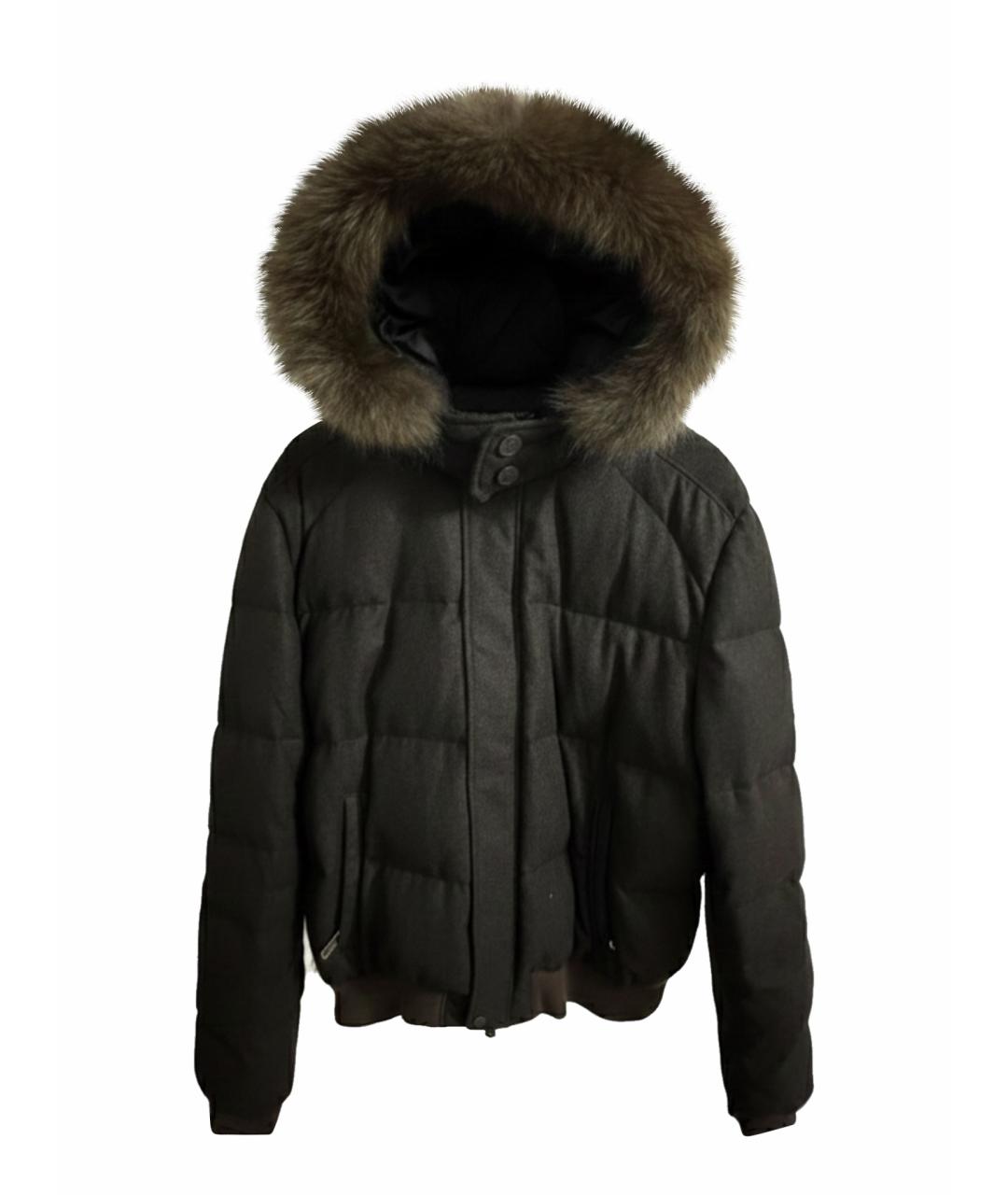 STEFANO RICCI Коричневый кашемировый пуховик, фото 1