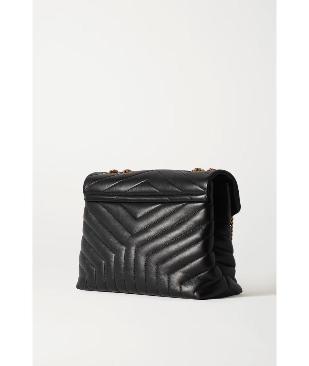 SAINT LAURENT Черная кожаная сумка через плечо, фото 2