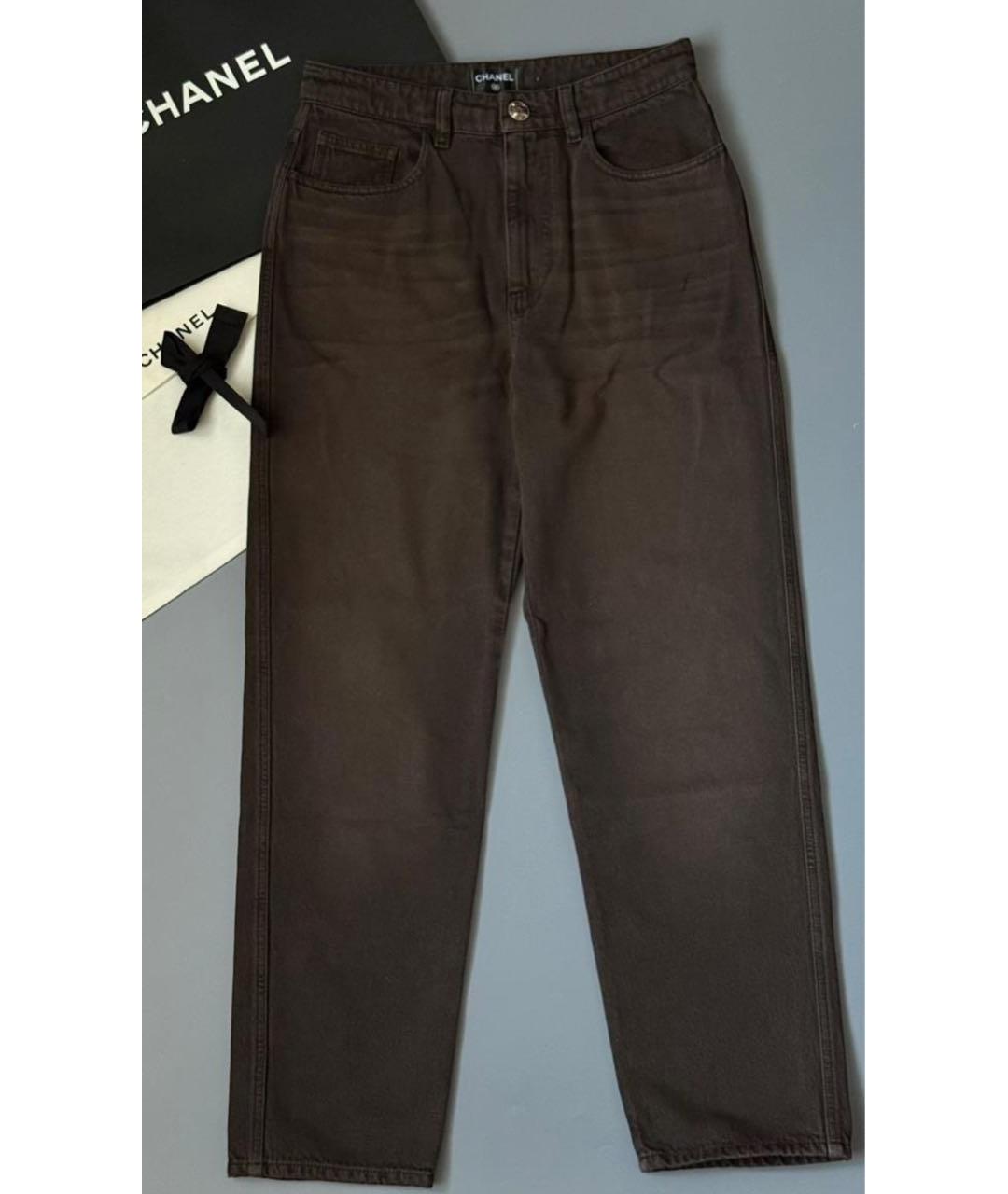 CHANEL Серые прямые джинсы, фото 3