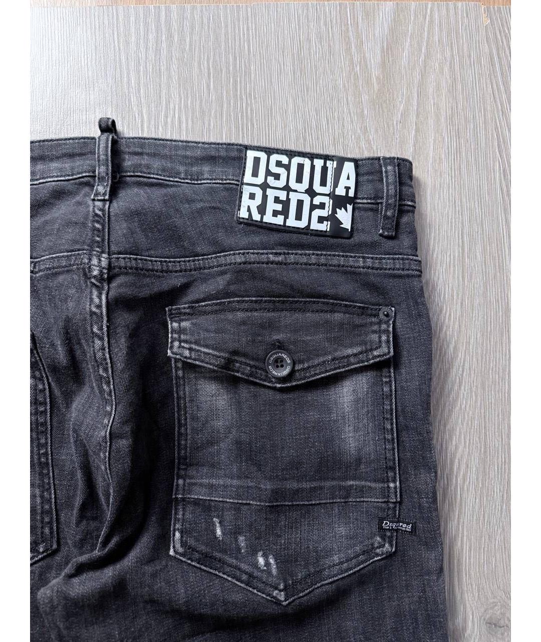 DSQUARED2 Серые хлопко-полиэстеровые джинсы скинни, фото 4