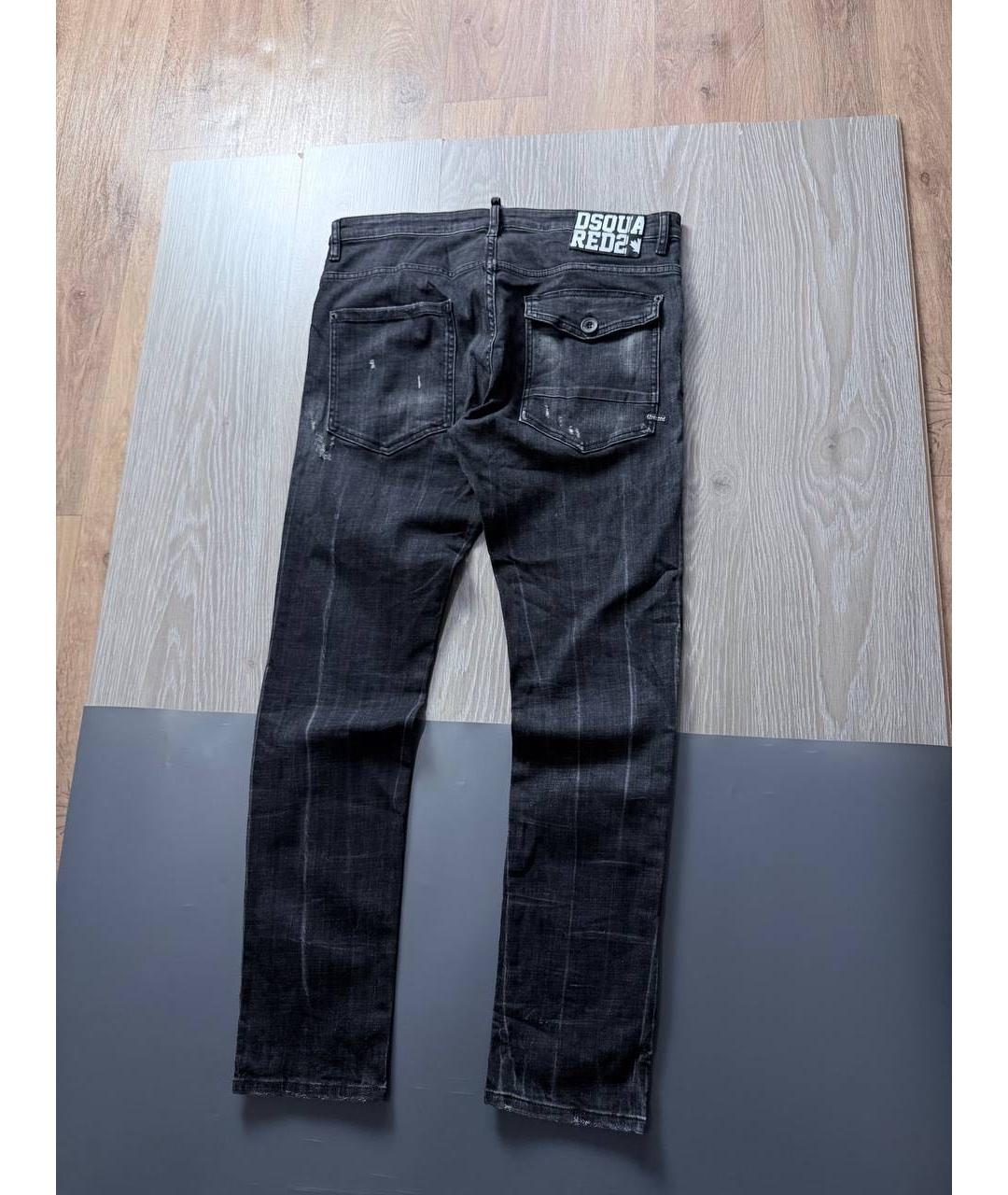 DSQUARED2 Серые хлопко-полиэстеровые джинсы скинни, фото 3
