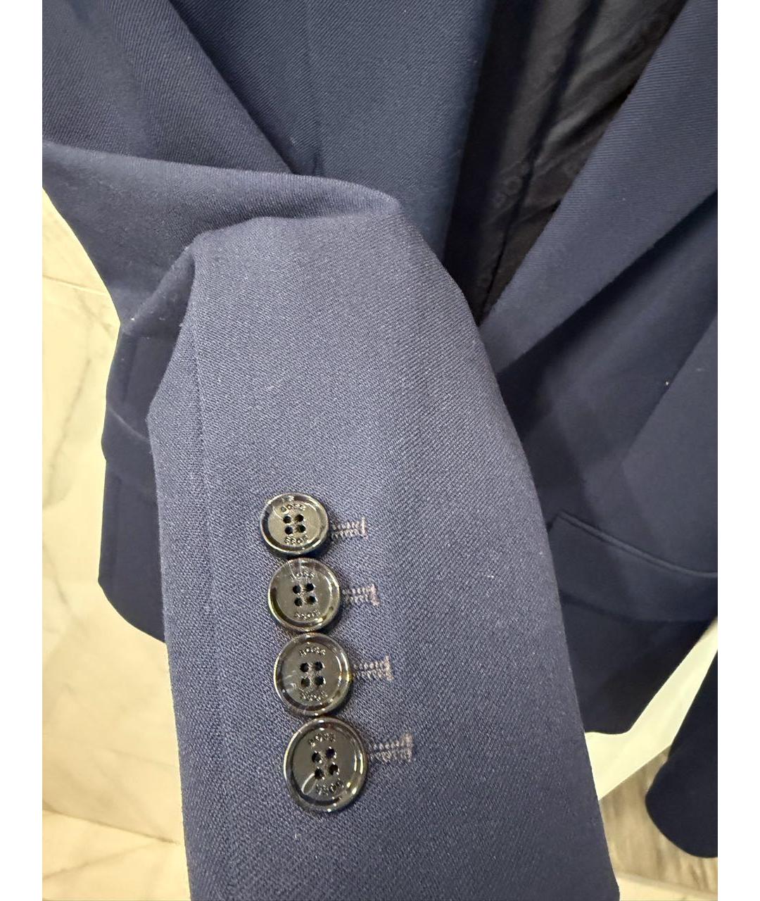 HUGO BOSS Темно-синий вискозный жакет/пиджак, фото 6