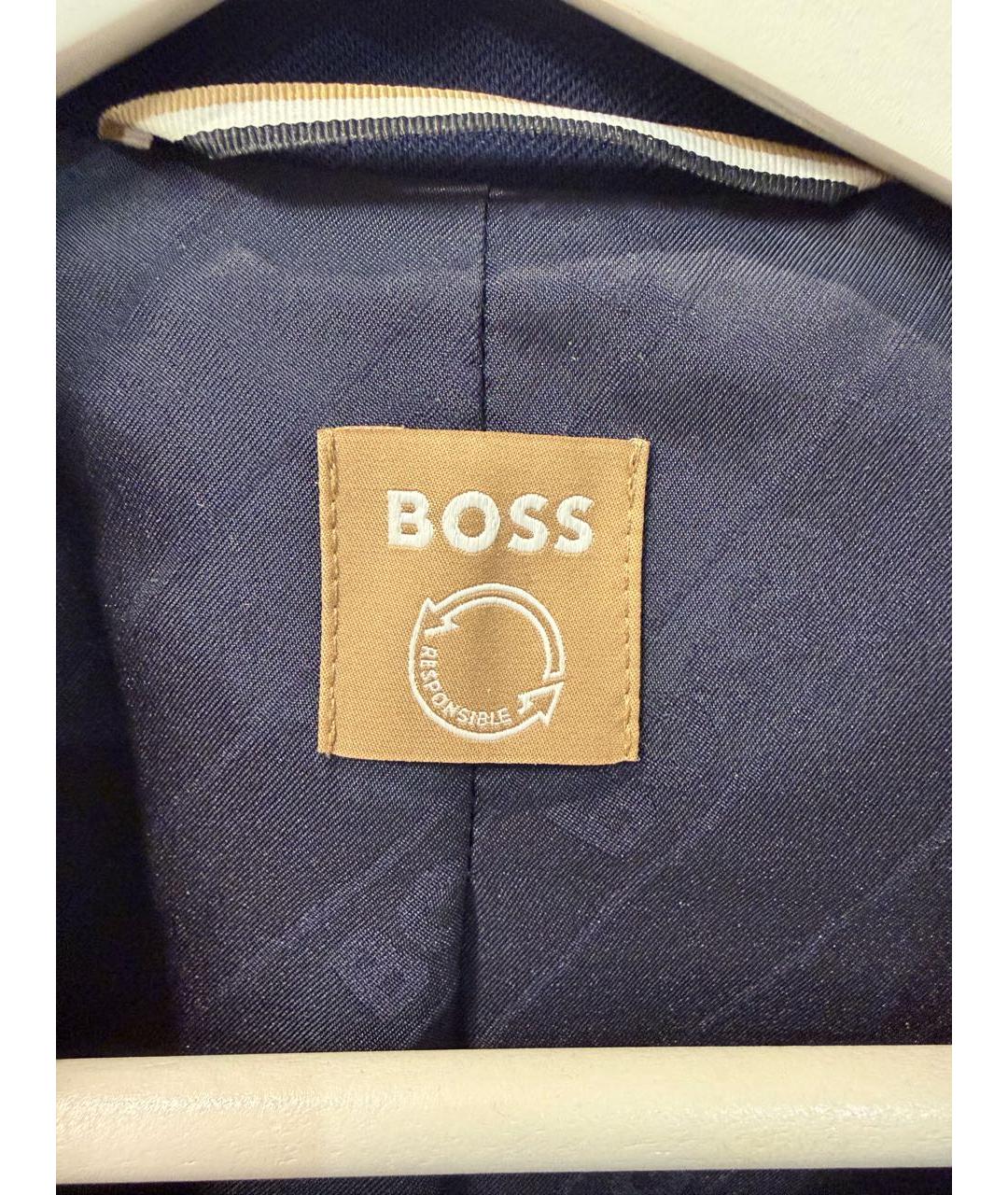 HUGO BOSS Темно-синий вискозный жакет/пиджак, фото 4