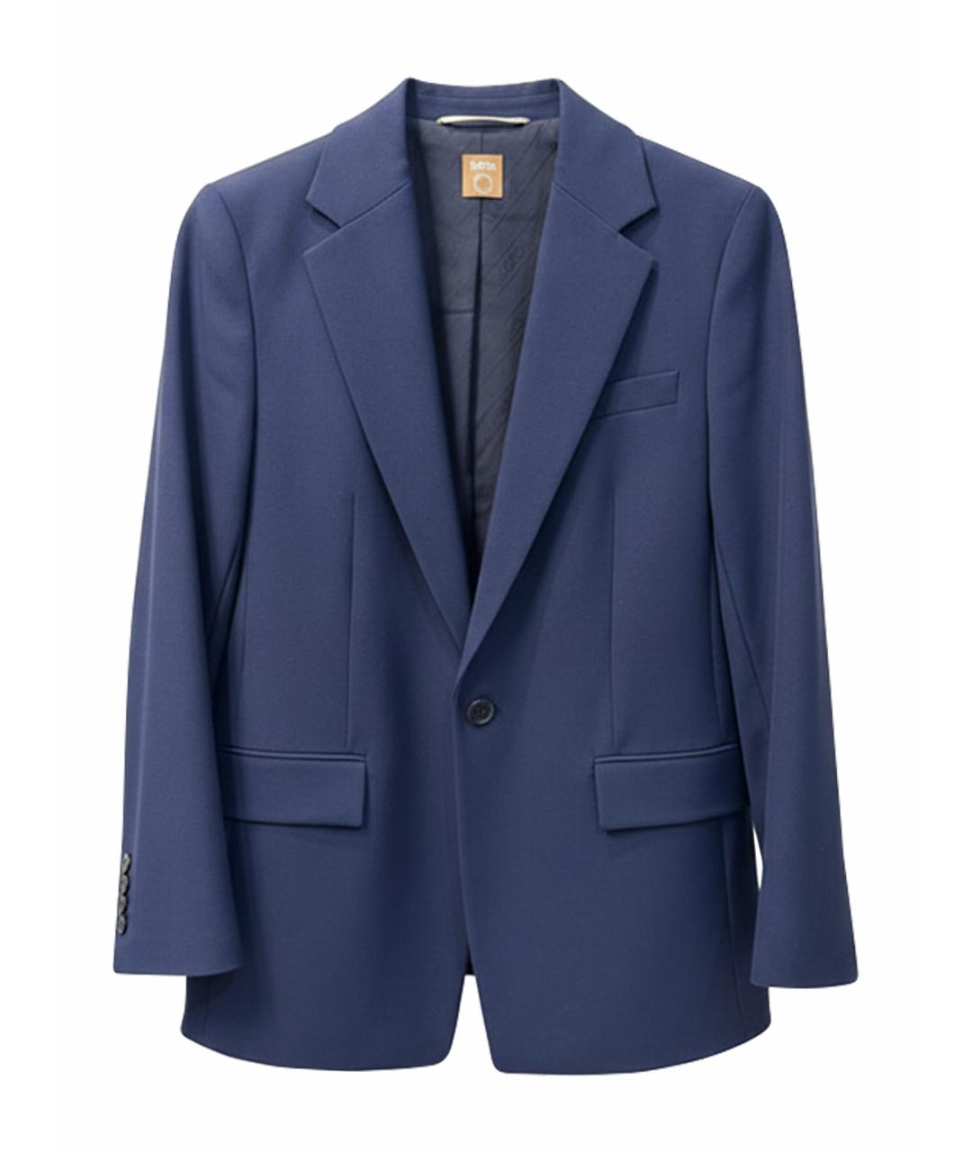 HUGO BOSS Темно-синий вискозный жакет/пиджак, фото 1