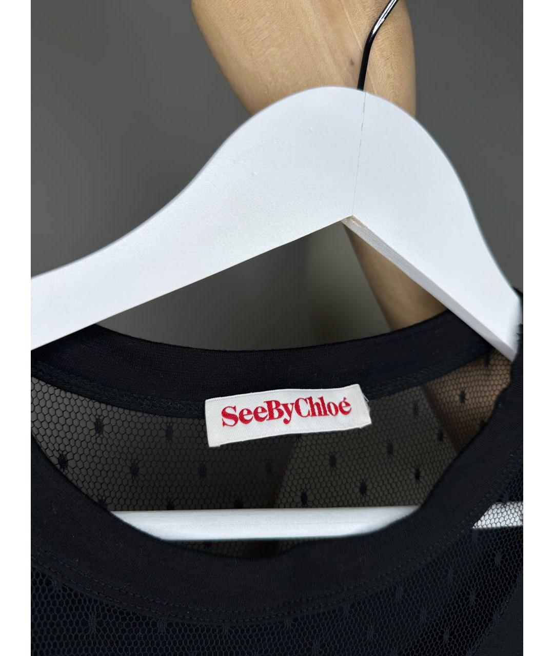 CHLOE Черное повседневное платье, фото 5