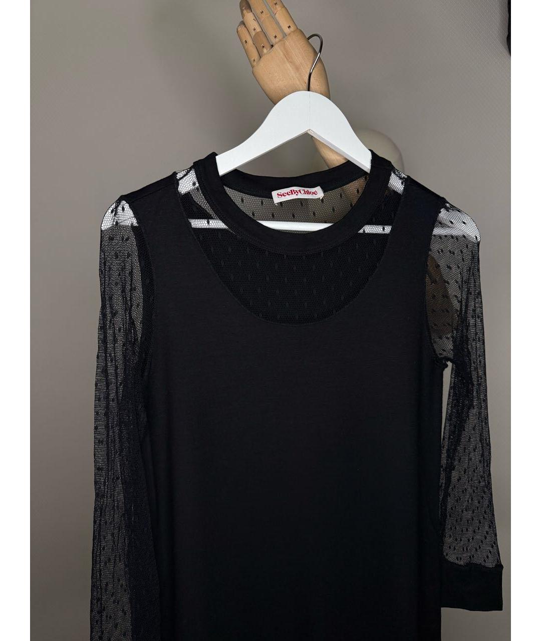 CHLOE Черное повседневное платье, фото 4