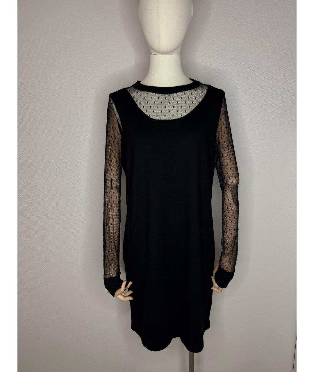 CHLOE Черное шерстяное повседневное платье, фото 8