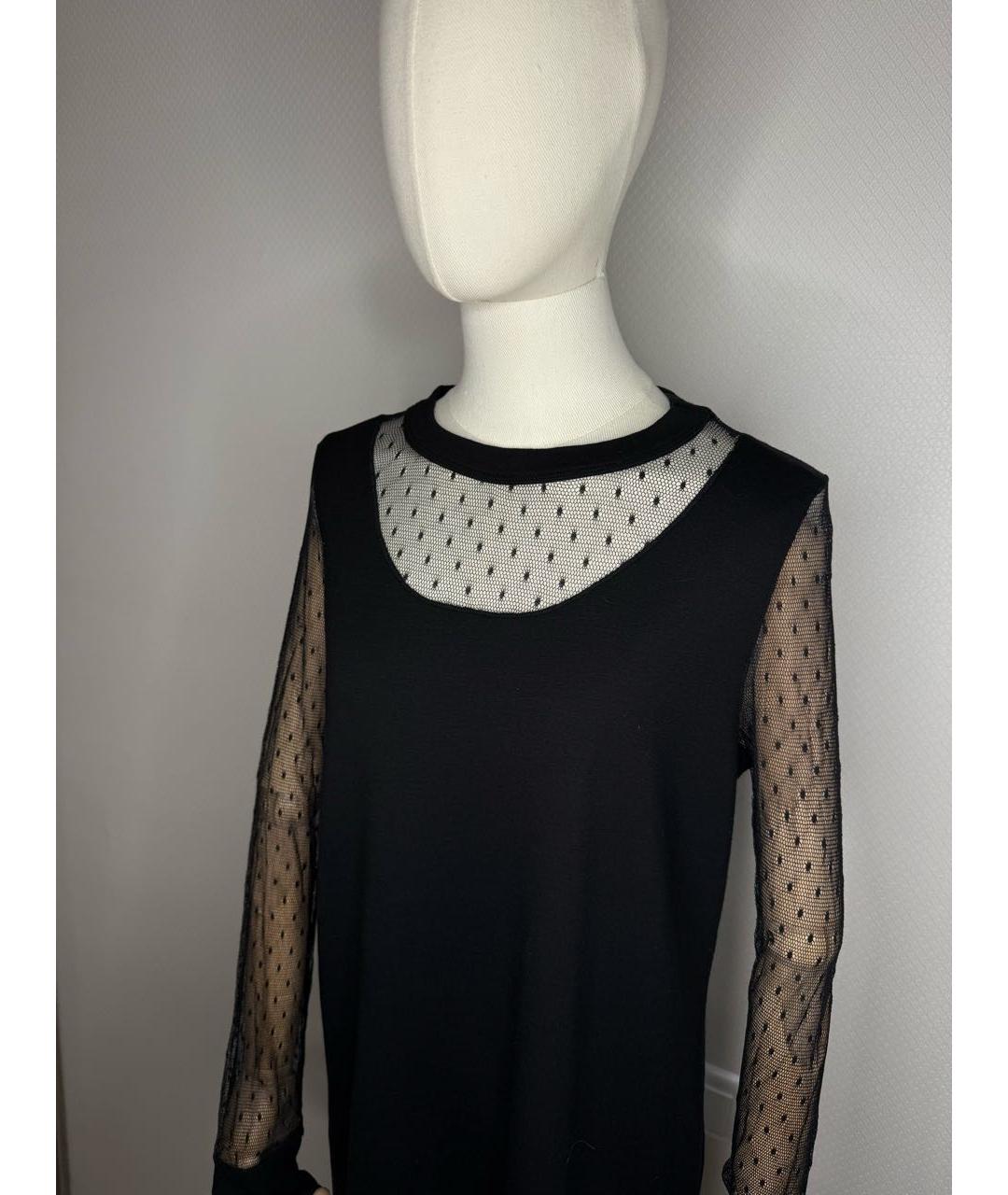 CHLOE Черное шерстяное повседневное платье, фото 3