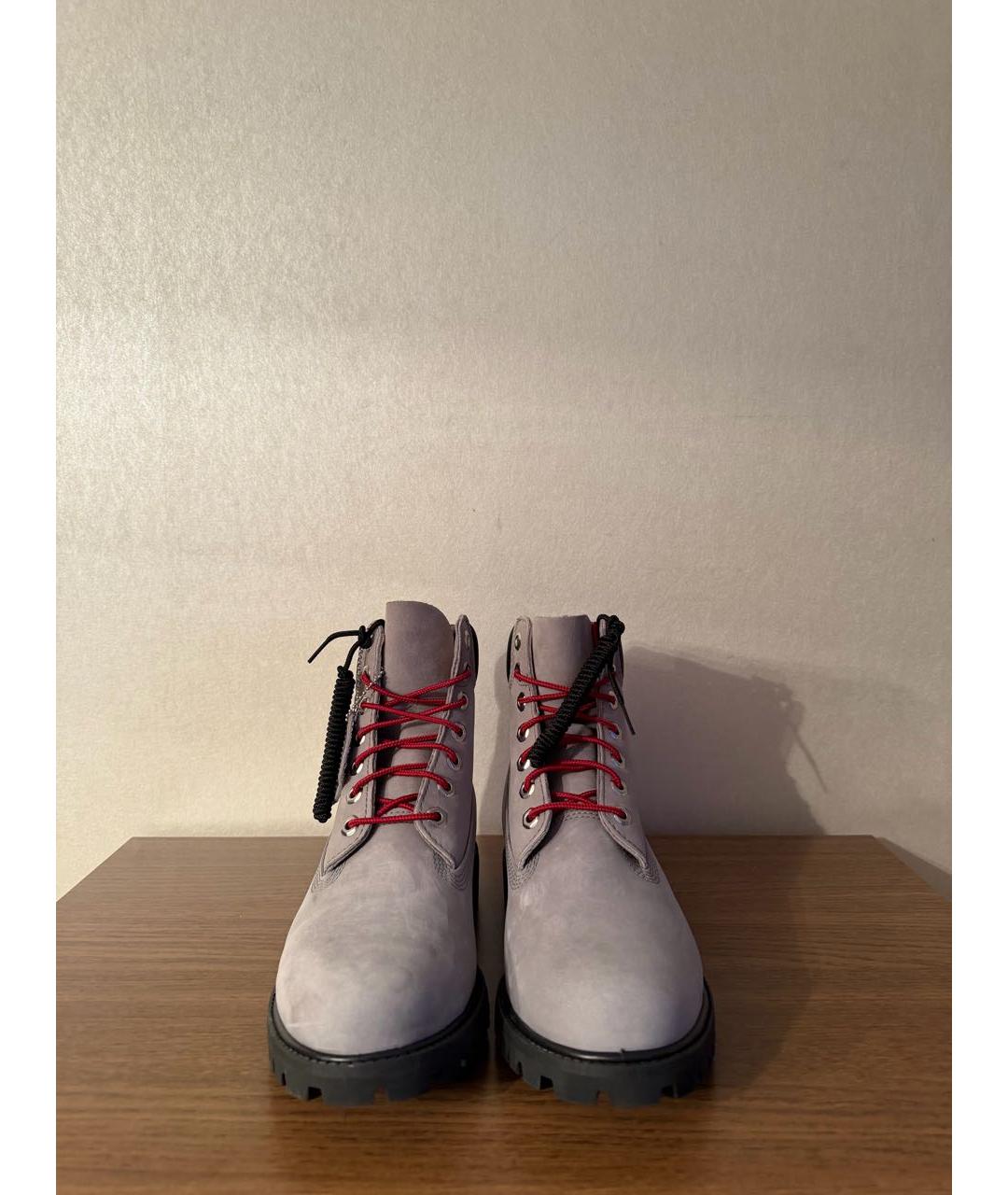 TIMBERLAND Серые нубуковые высокие ботинки, фото 2