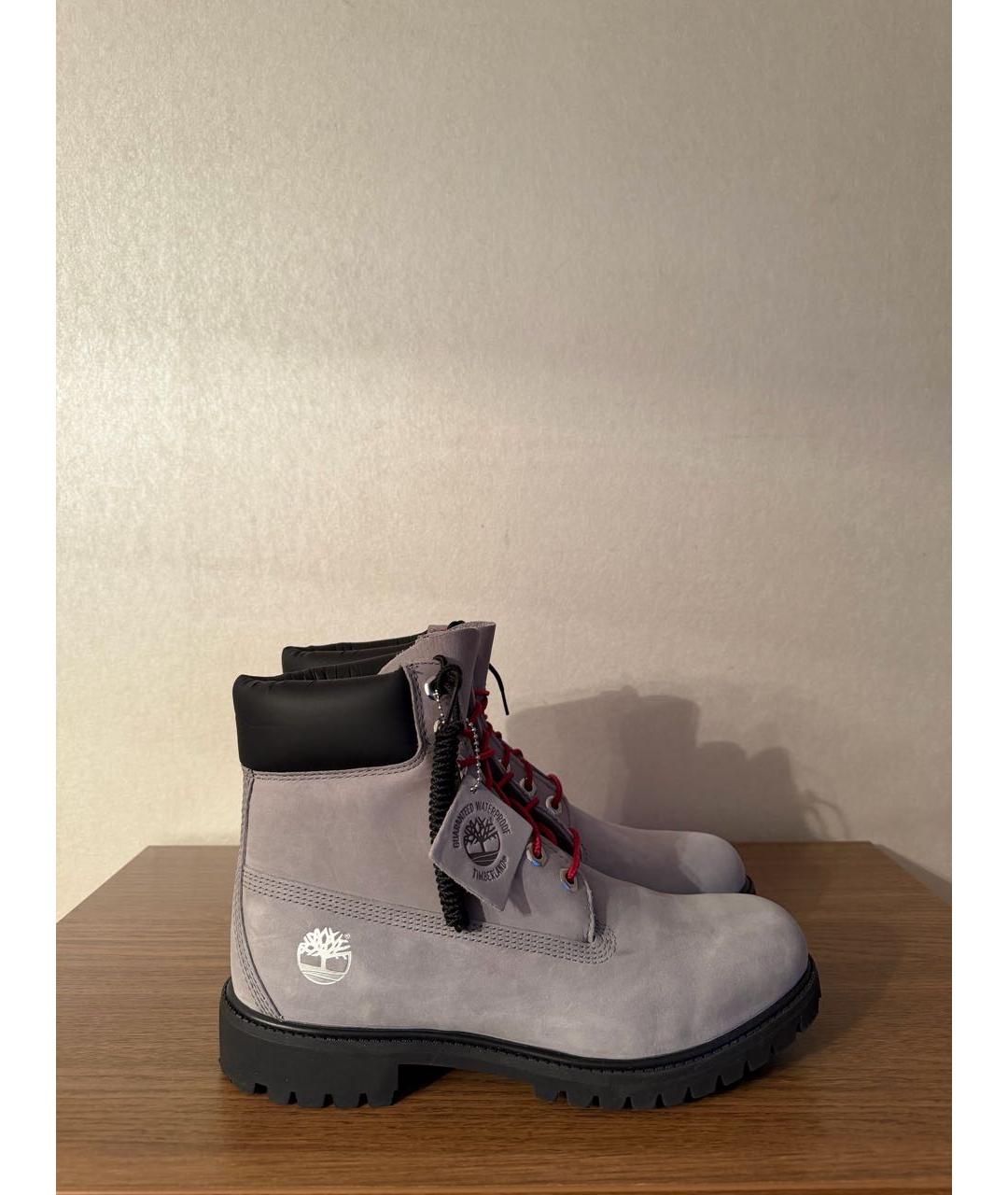 TIMBERLAND Серые нубуковые высокие ботинки, фото 7