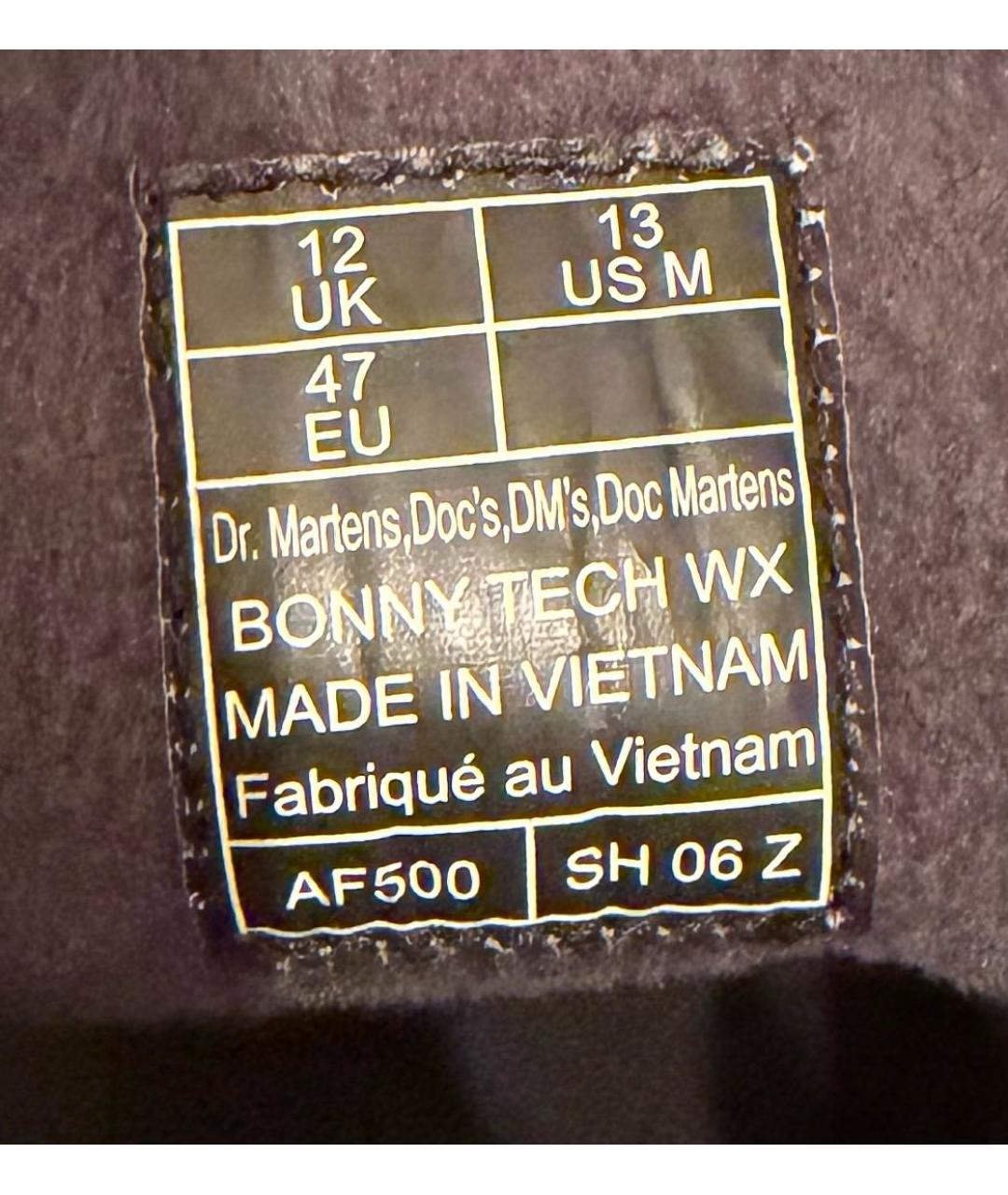 DR. MARTENS Черные кожаные высокие ботинки, фото 6