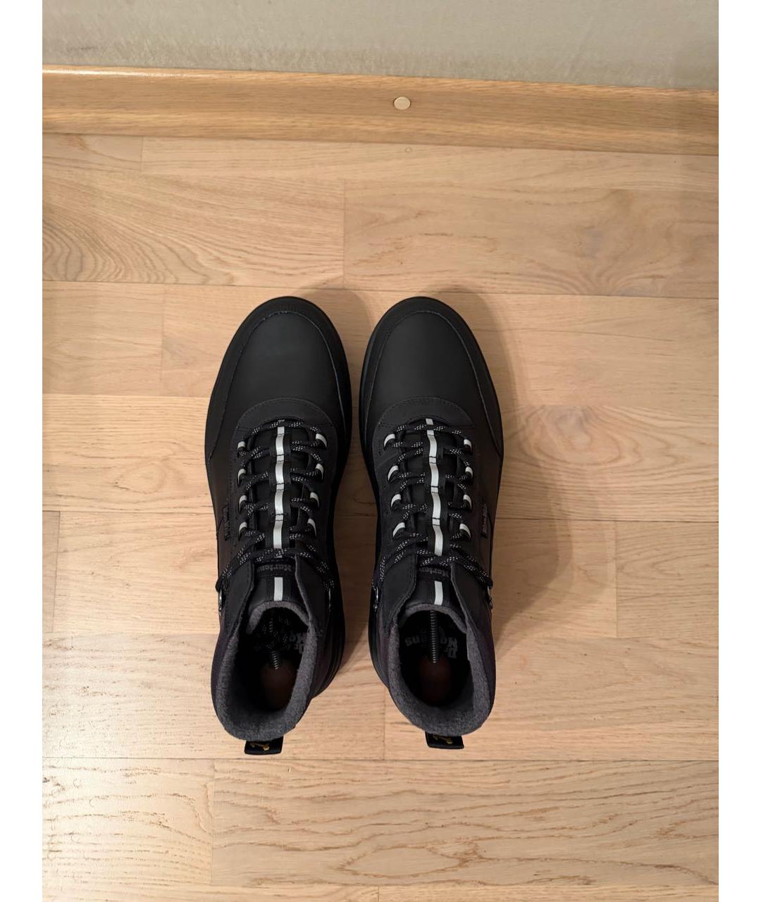 DR. MARTENS Черные кожаные высокие ботинки, фото 3