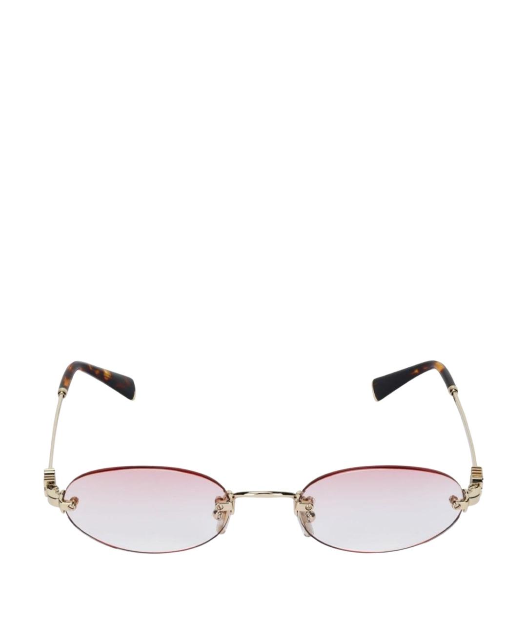 MIU MIU Розовые металлические солнцезащитные очки, фото 1