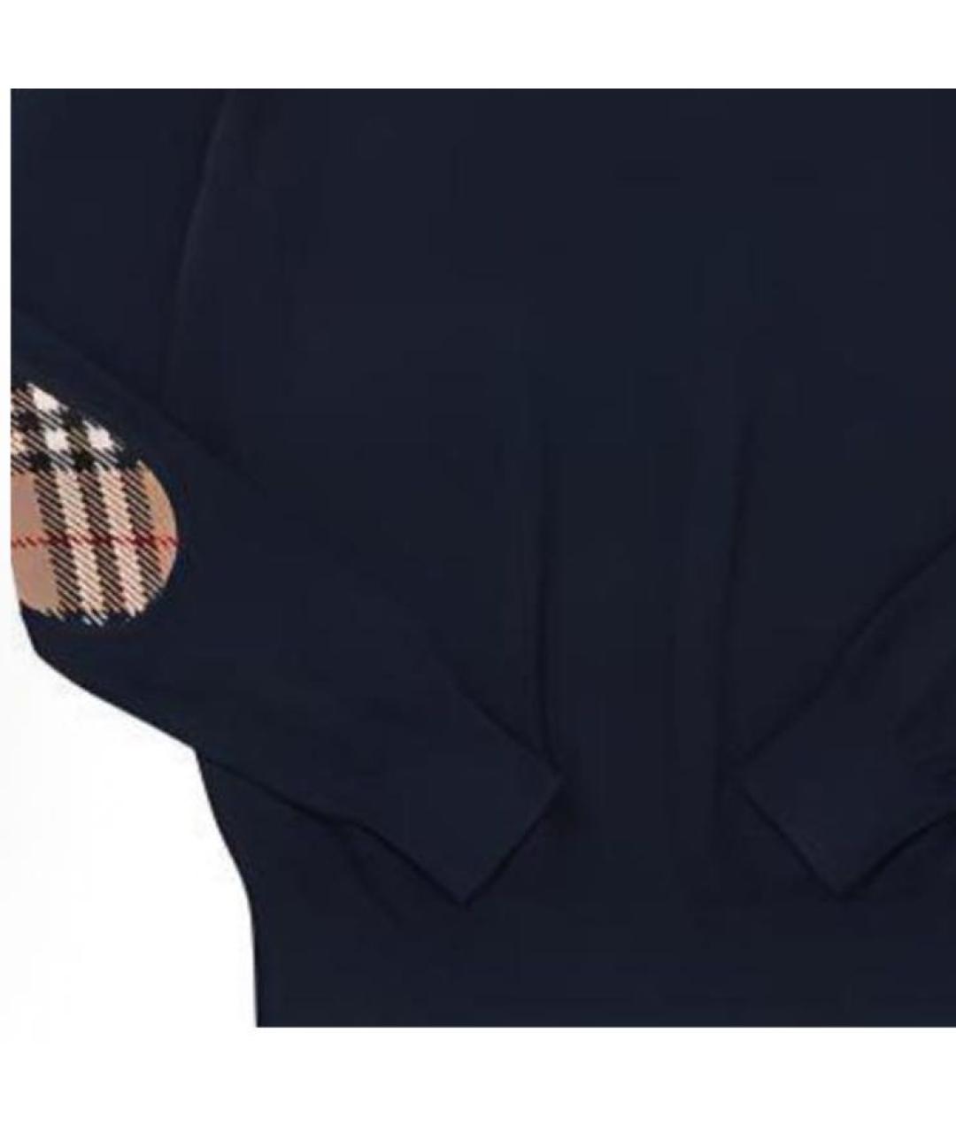 BURBERRY Темно-синий шерстяной джемпер / свитер, фото 2
