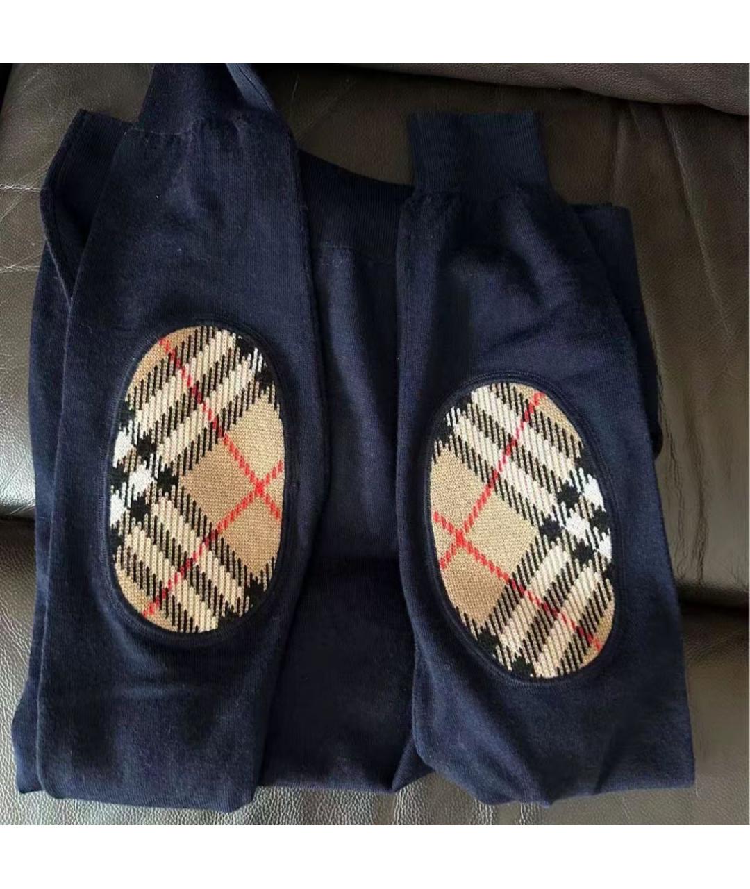 BURBERRY Темно-синий шерстяной джемпер / свитер, фото 6