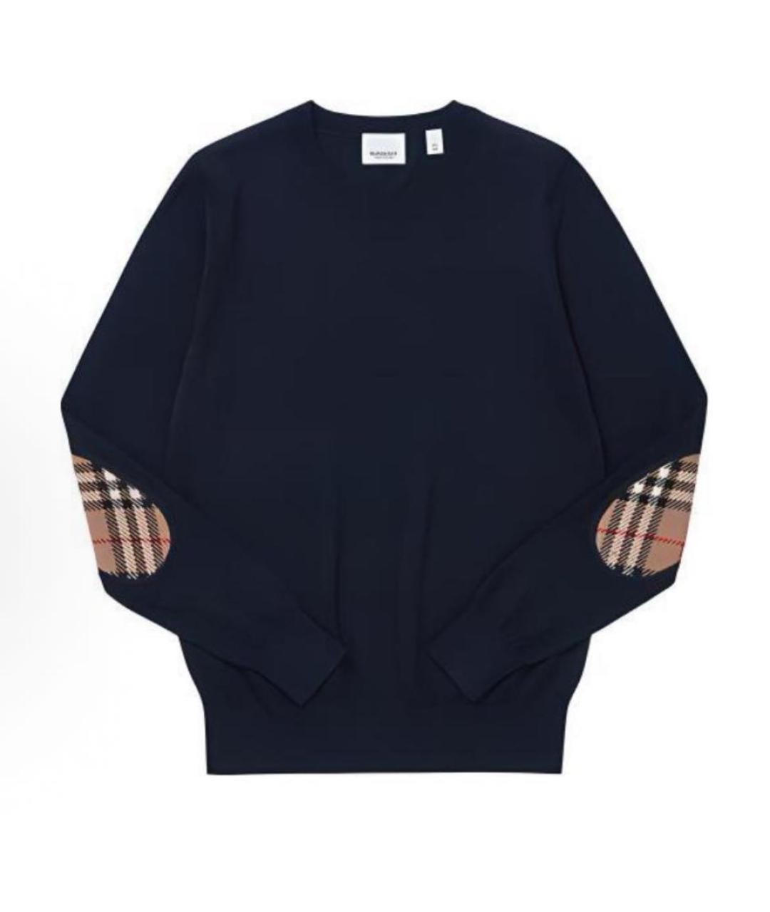 BURBERRY Темно-синий шерстяной джемпер / свитер, фото 9