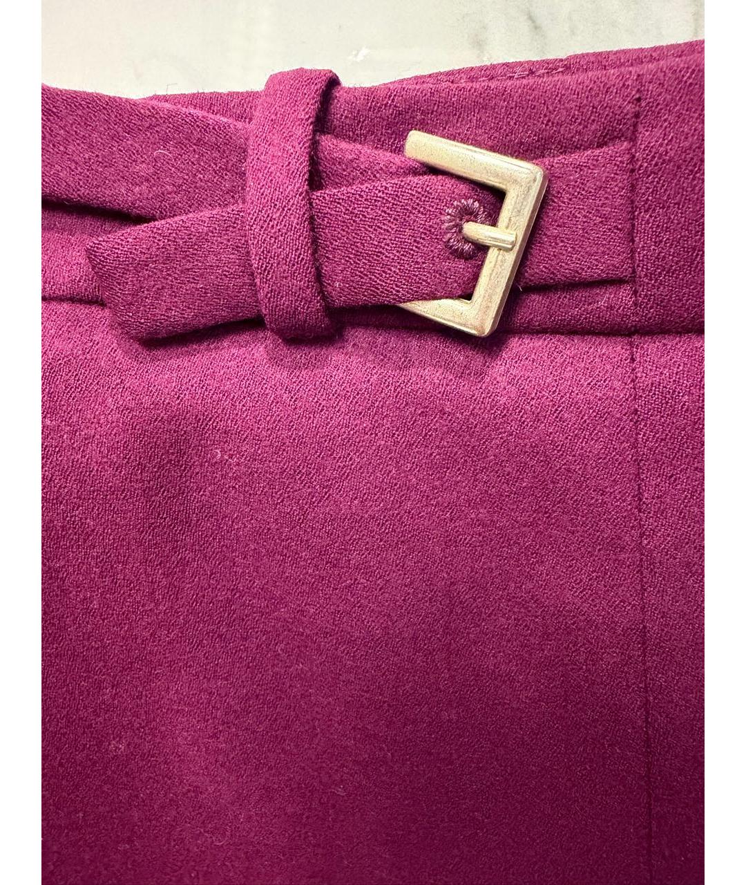 HUGO BOSS Бордовая шерстяная юбка миди, фото 4