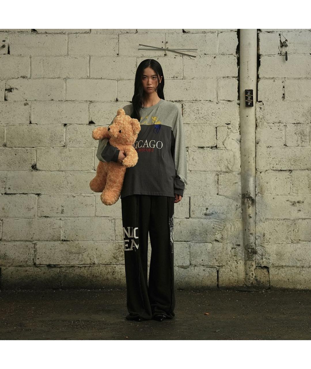 GRAILZ PROJECT G/R Черные хлопковые брюки широкие, фото 3