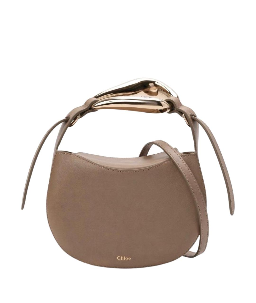 CHLOE Бежевая кожаная сумка через плечо, фото 1