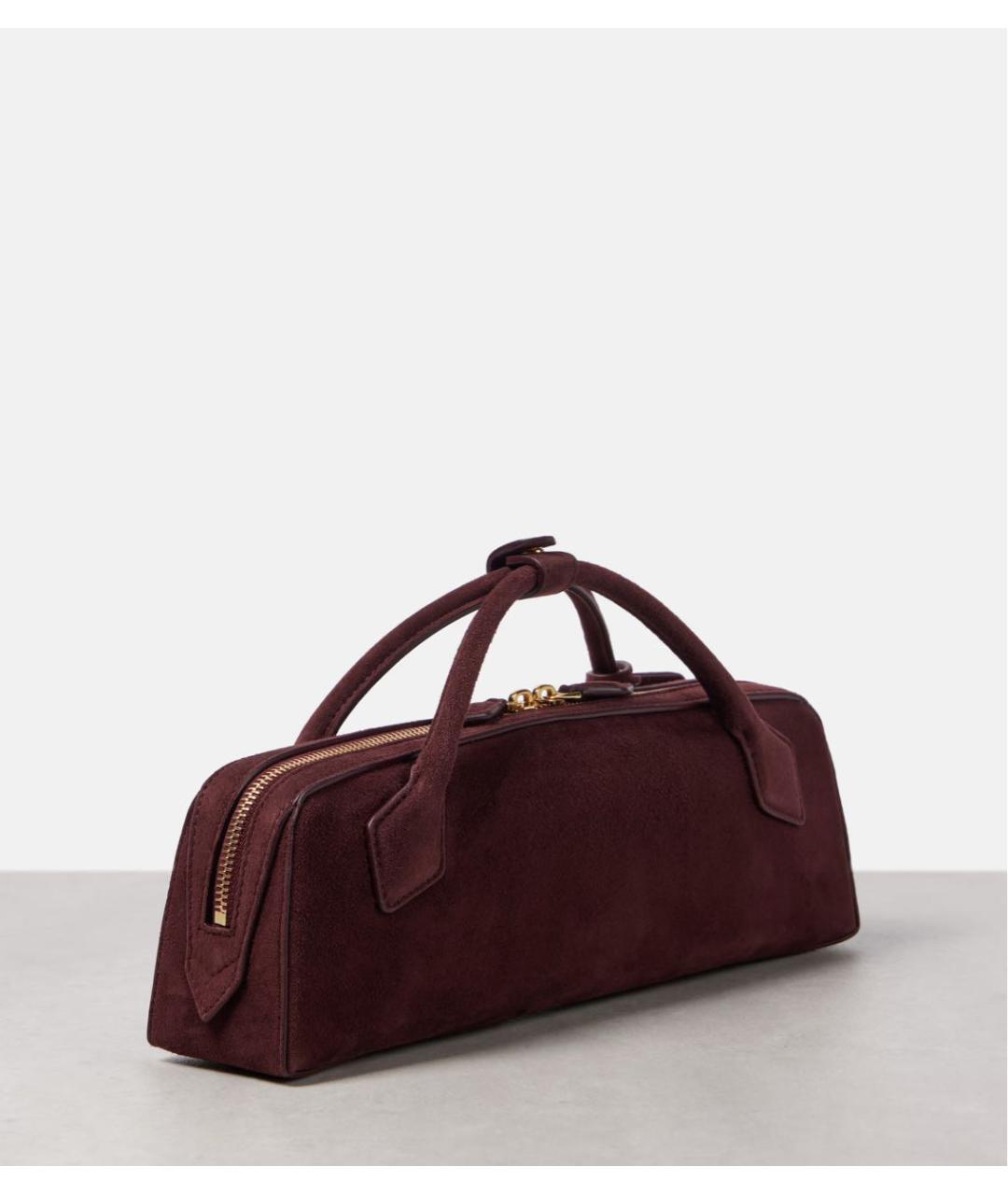 ALAIA Бордовая замшевая сумка с короткими ручками, фото 3