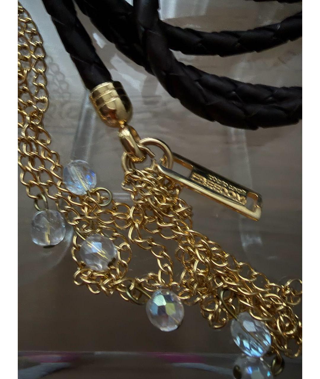 ROBERTO CAVALLI Черный кожаный ремень, фото 4