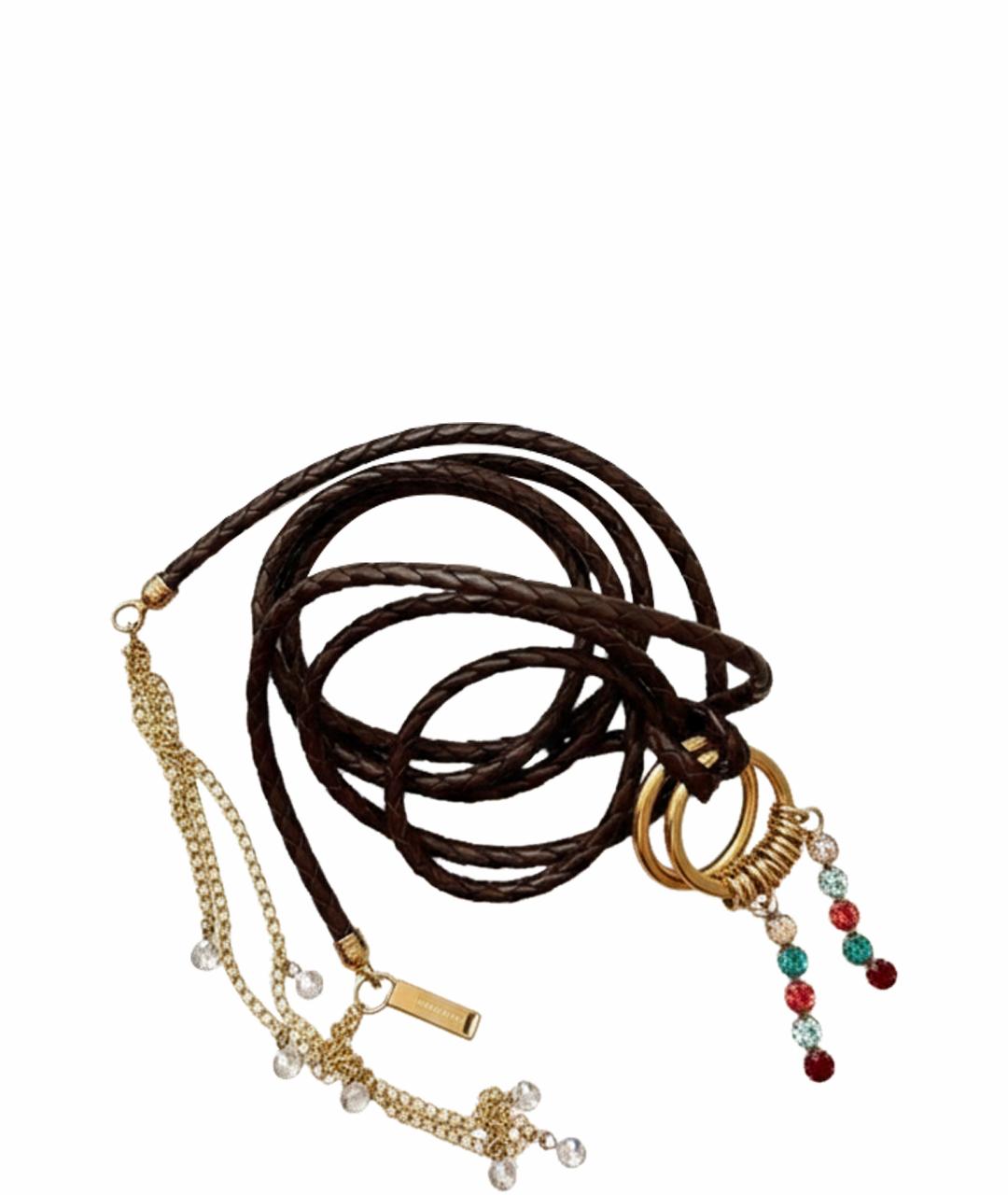 ROBERTO CAVALLI Черный кожаный ремень, фото 1