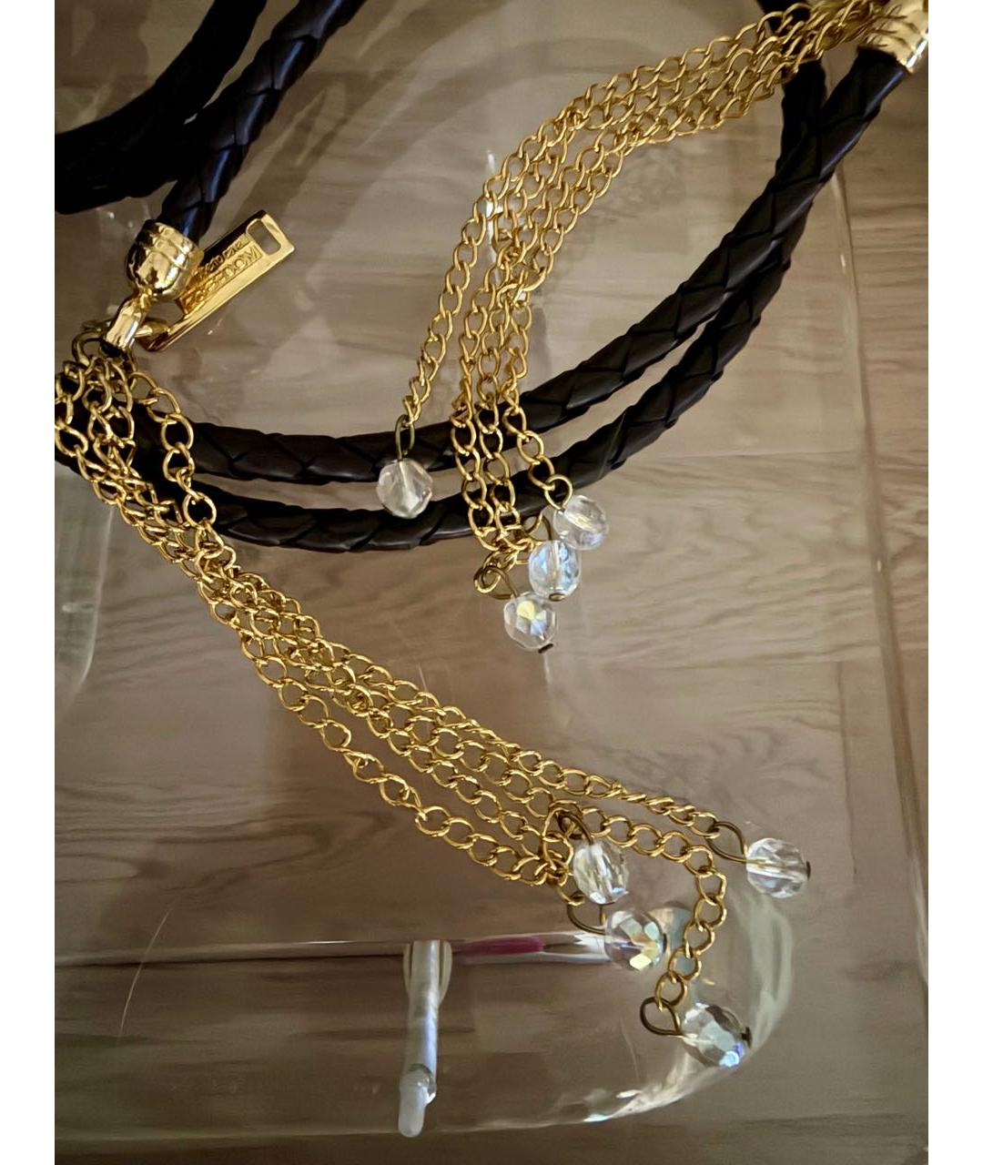 ROBERTO CAVALLI Черный кожаный ремень, фото 2