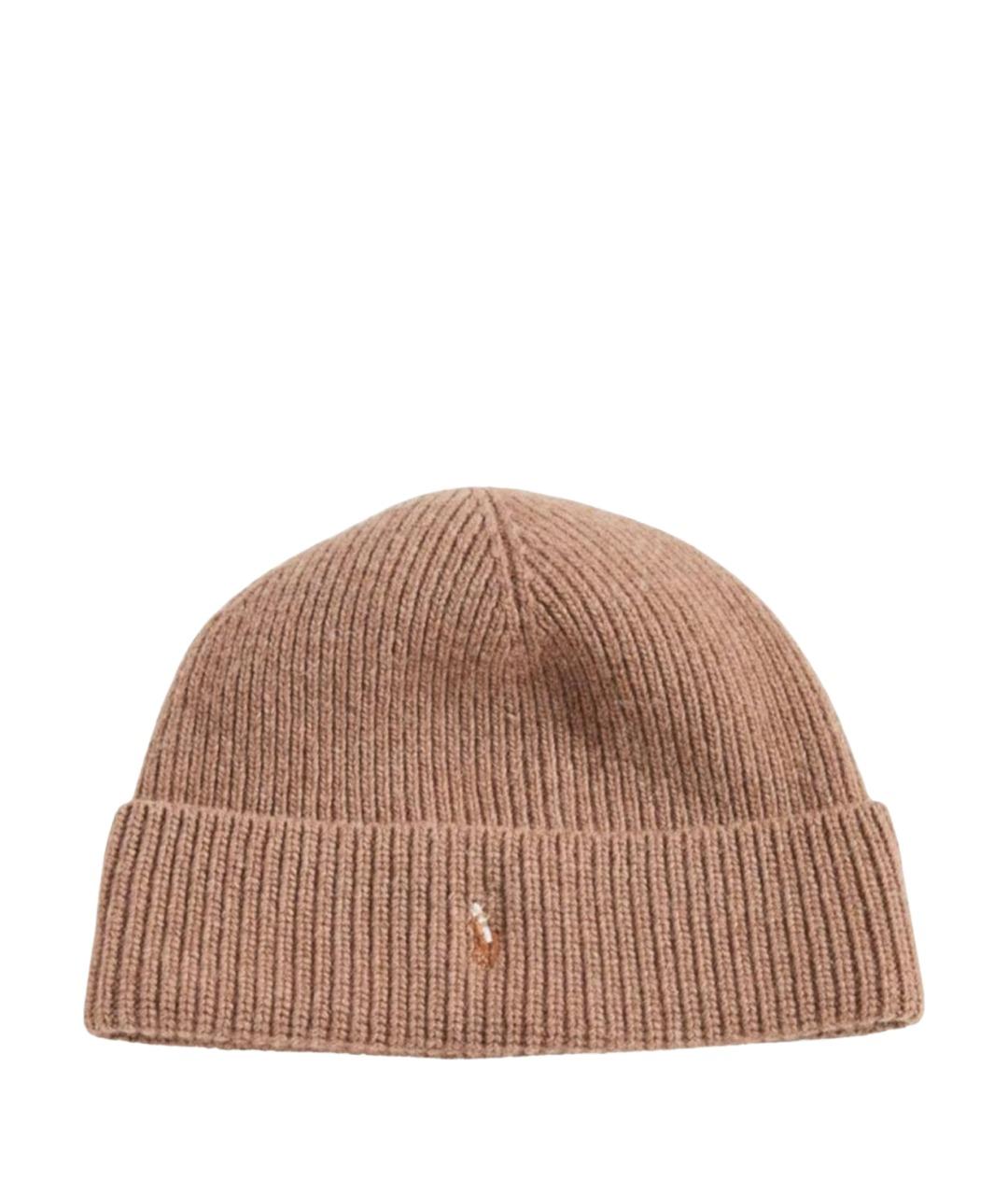 POLO RALPH LAUREN Бежевая шерстяная шапка, фото 1