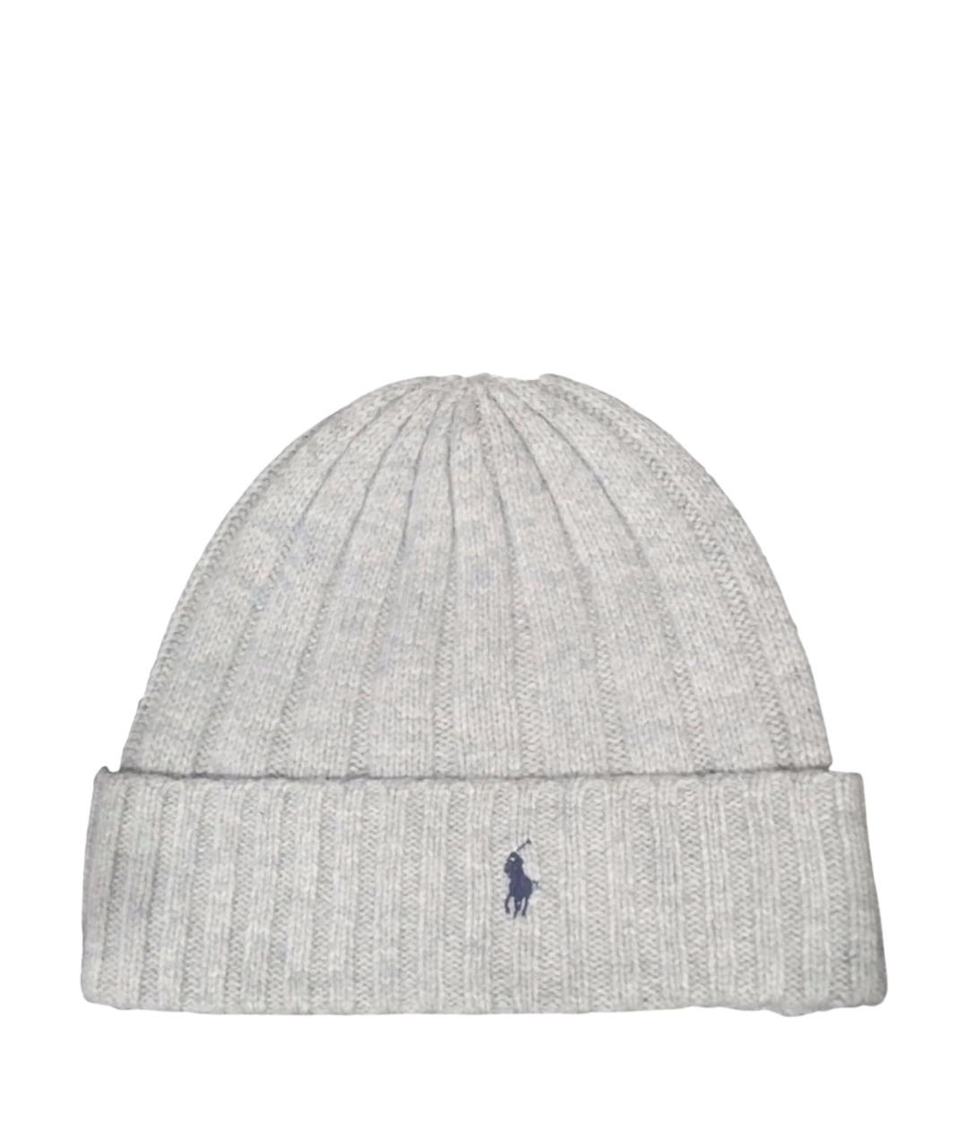 POLO RALPH LAUREN Серая шерстяная шапка, фото 1