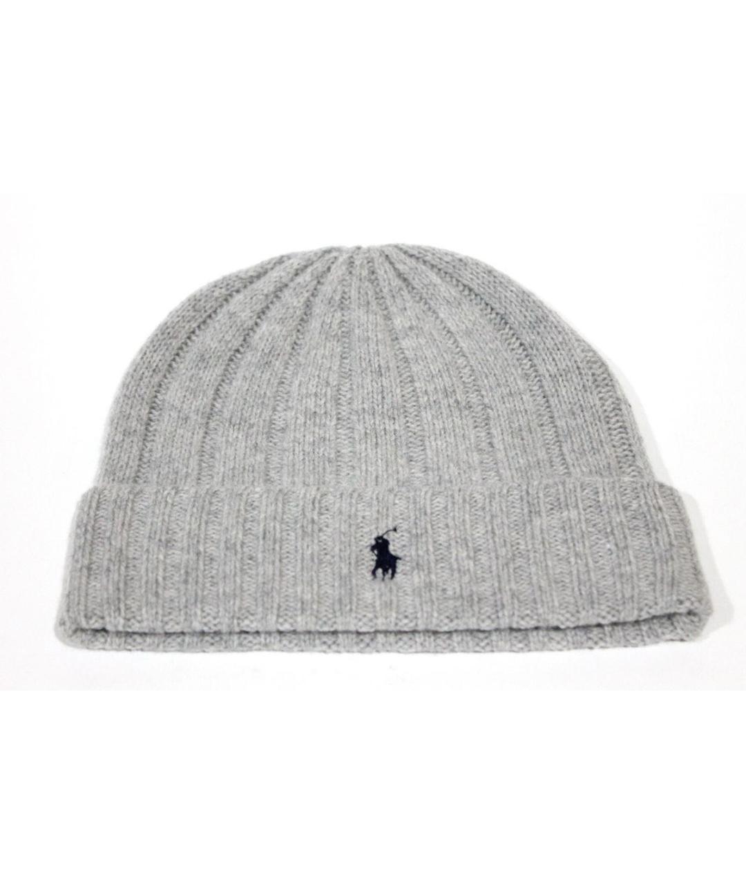 POLO RALPH LAUREN Серая шерстяная шапка, фото 2