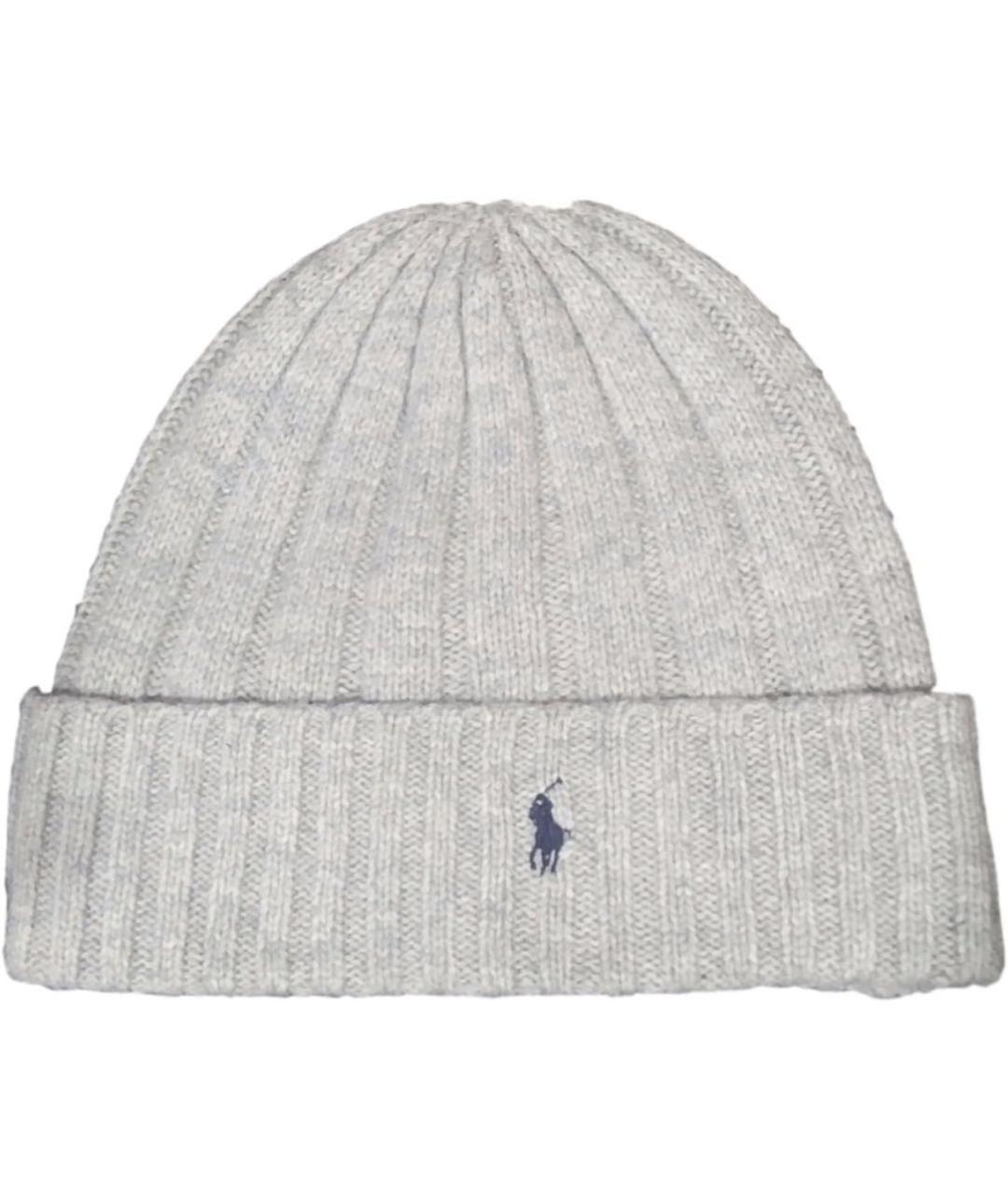 POLO RALPH LAUREN Серая шерстяная шапка, фото 3