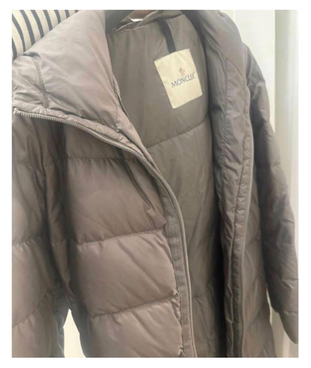 MONCLER Серый пуховик, фото 4