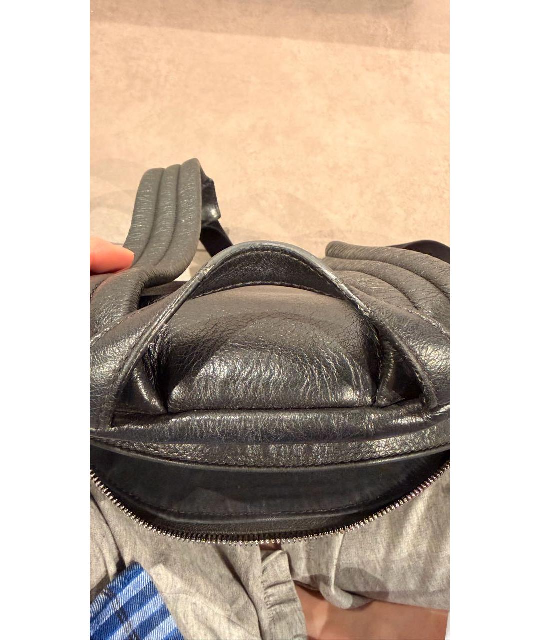 BALENCIAGA Черный кожаный рюкзак, фото 5