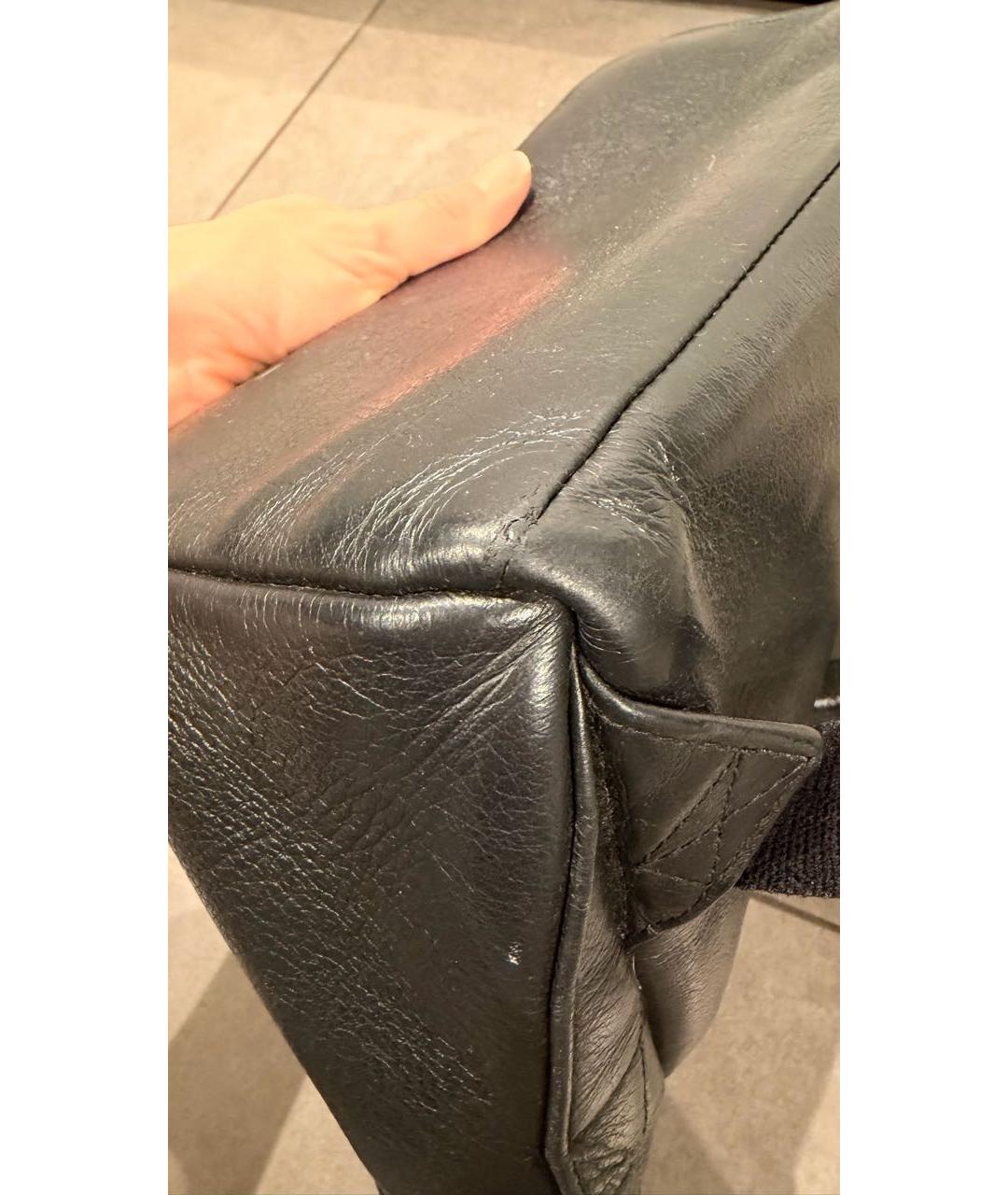 BALENCIAGA Черный кожаный рюкзак, фото 7