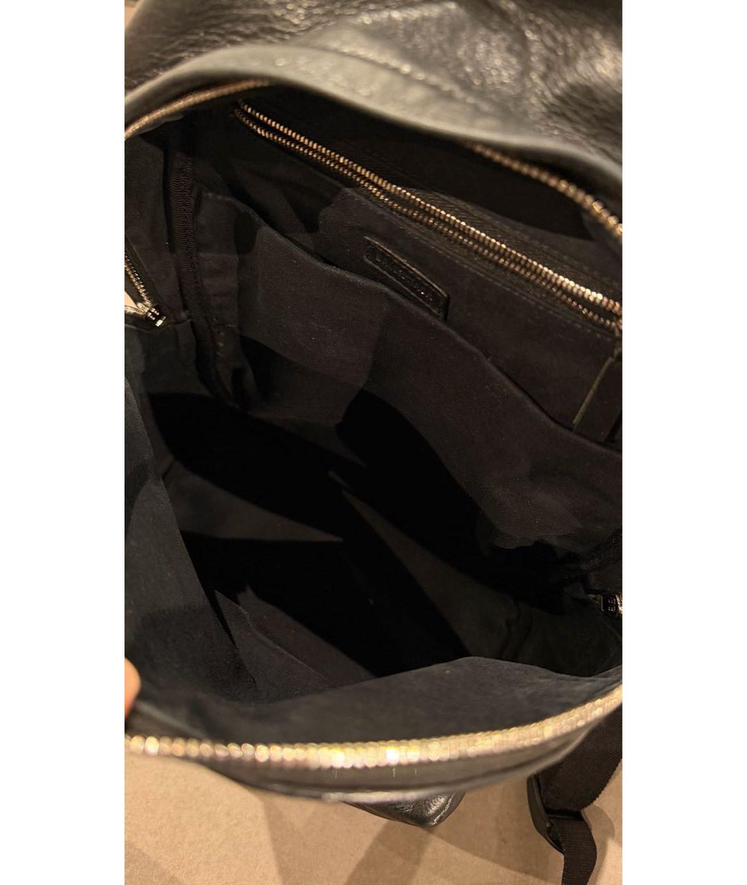 BALENCIAGA Черный кожаный рюкзак, фото 4