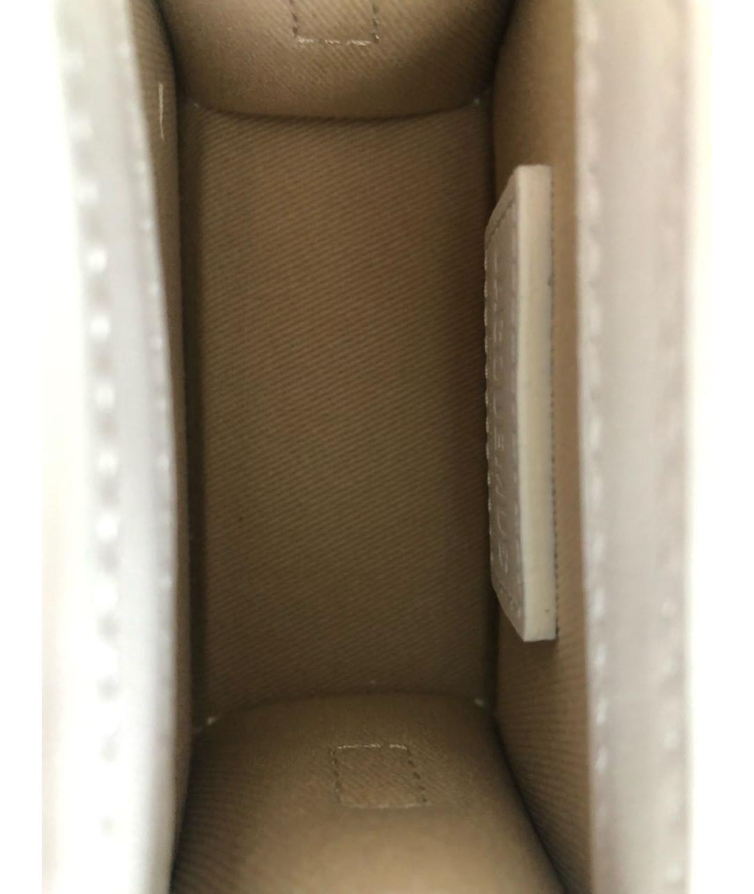 JACQUEMUS Белая кожаная сумка через плечо, фото 4